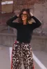 Leopard Drawstring Pants sold by LANE 201