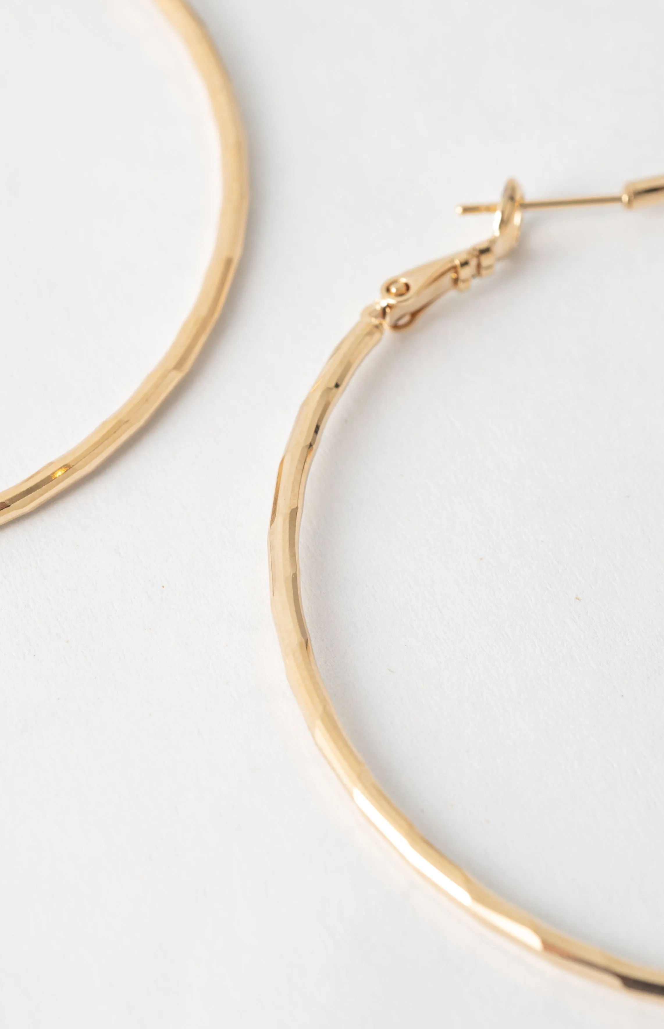Minimalist Gold Hoop Earrings sold by LANE 201 product image thumbnail 2
