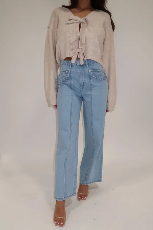 Front Pocket Denim Pants sold by LANE 201