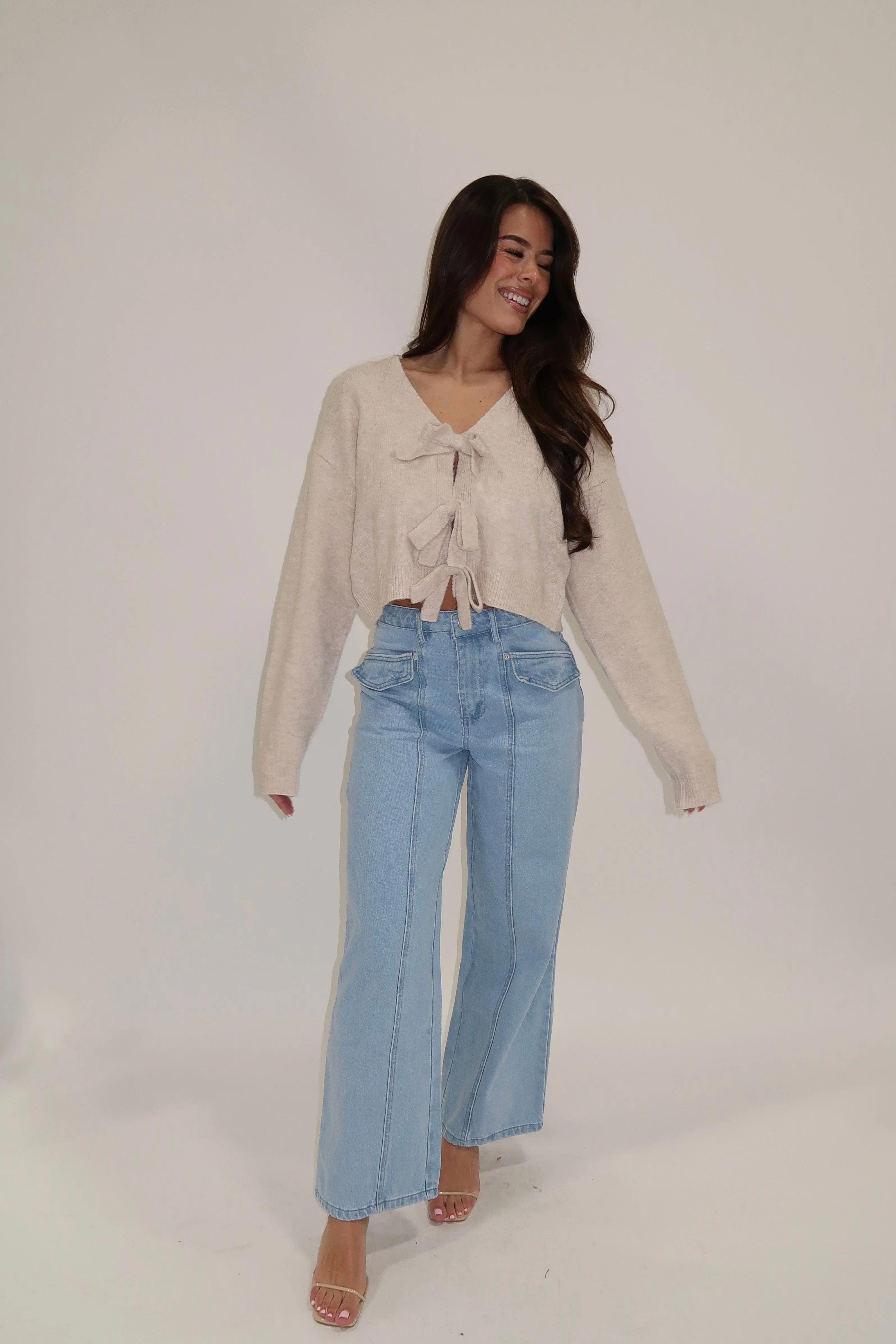 Knit Bow Sweater Top sold by LANE 201 product image thumbnail 5