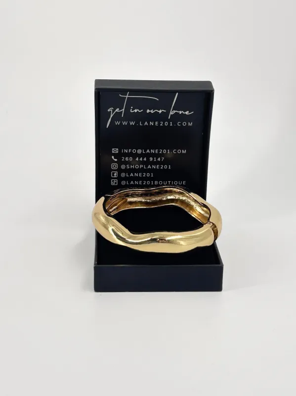 Golden Flow Bangle sold by LANE 201