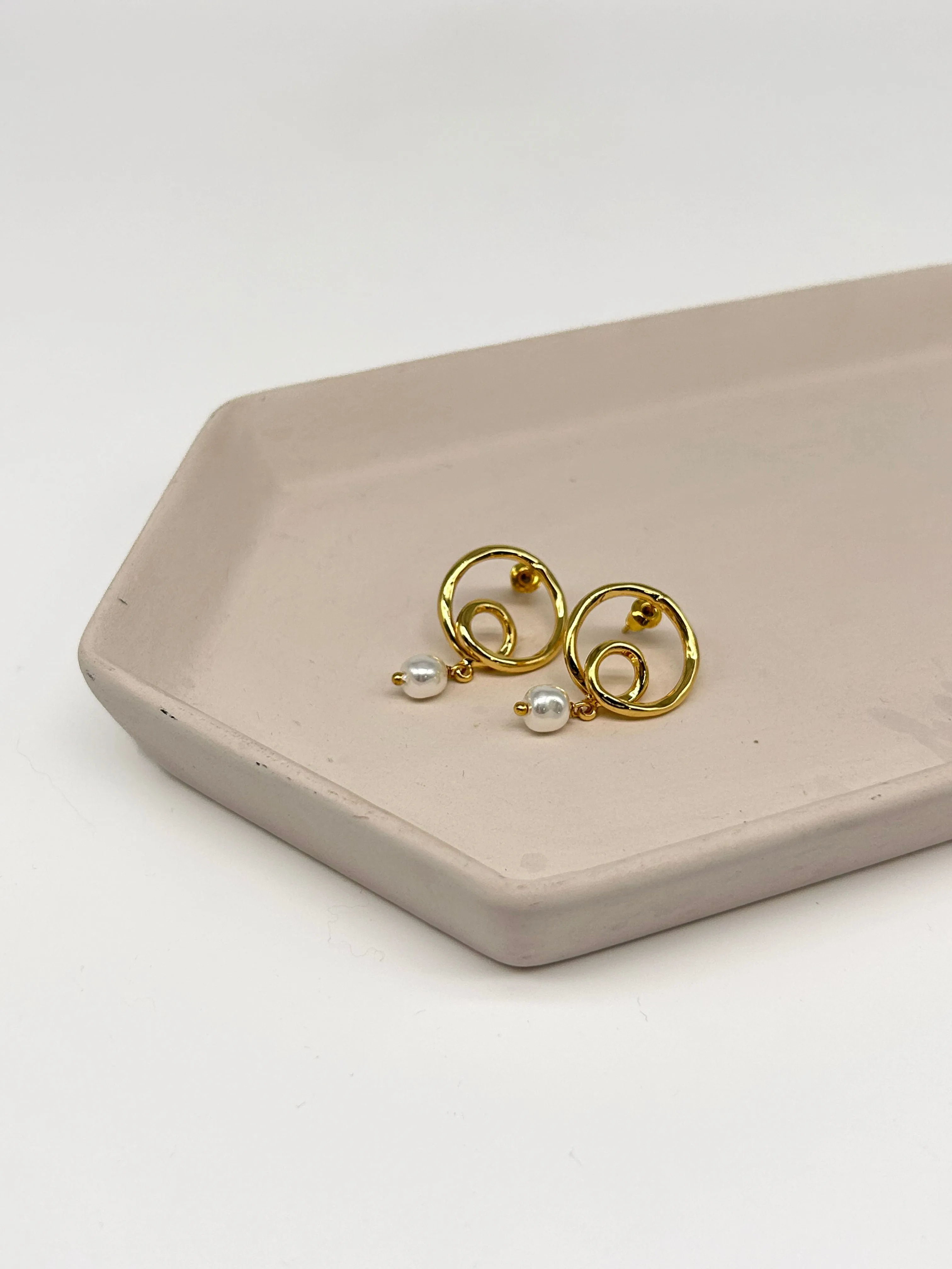 Pearl Wave Earrings sold by LANE 201