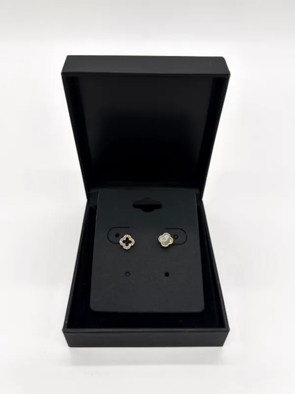 Maeve Floral Cross Studs sold by LANE 201