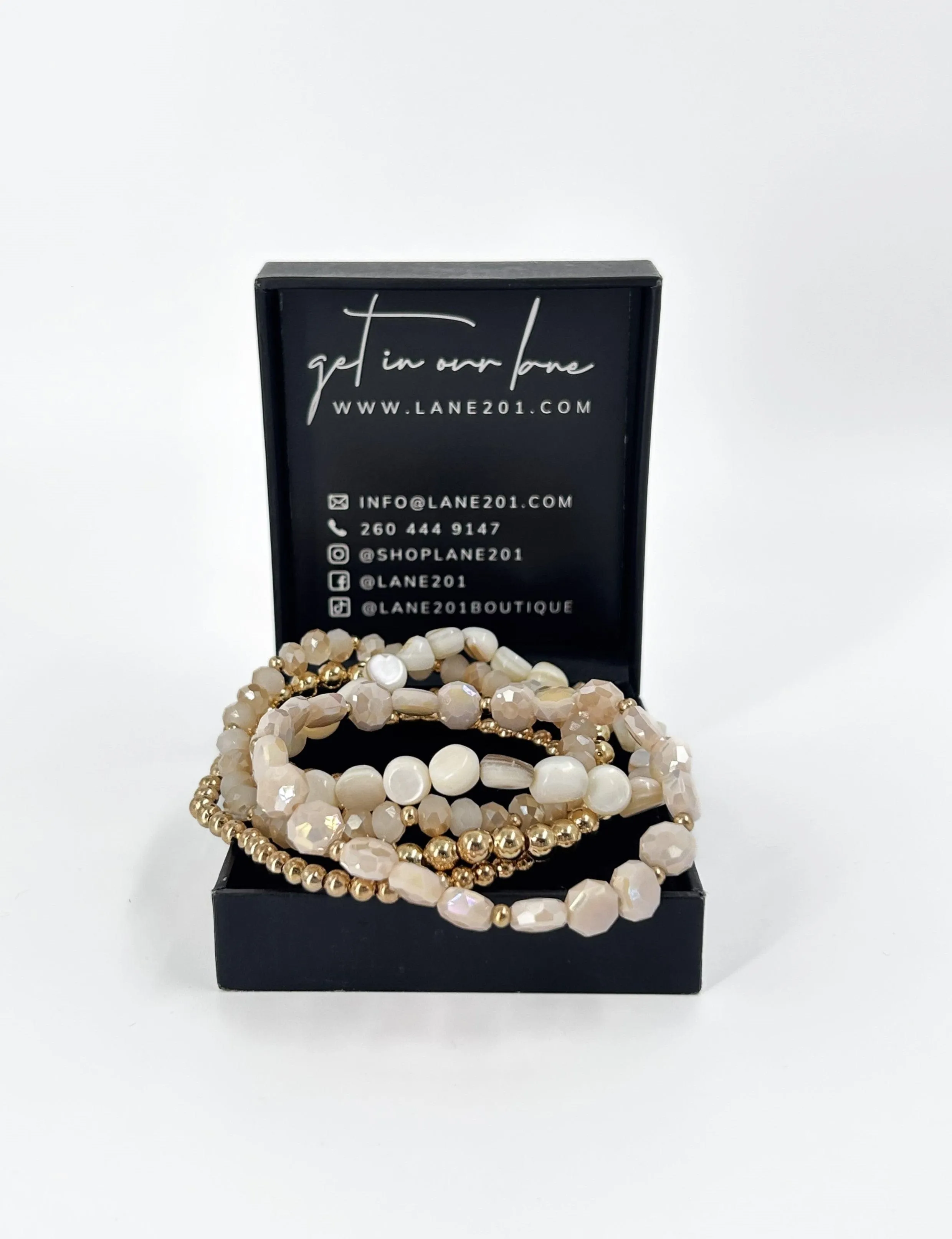 Blush Dusk Bracelet Set sold by LANE 201