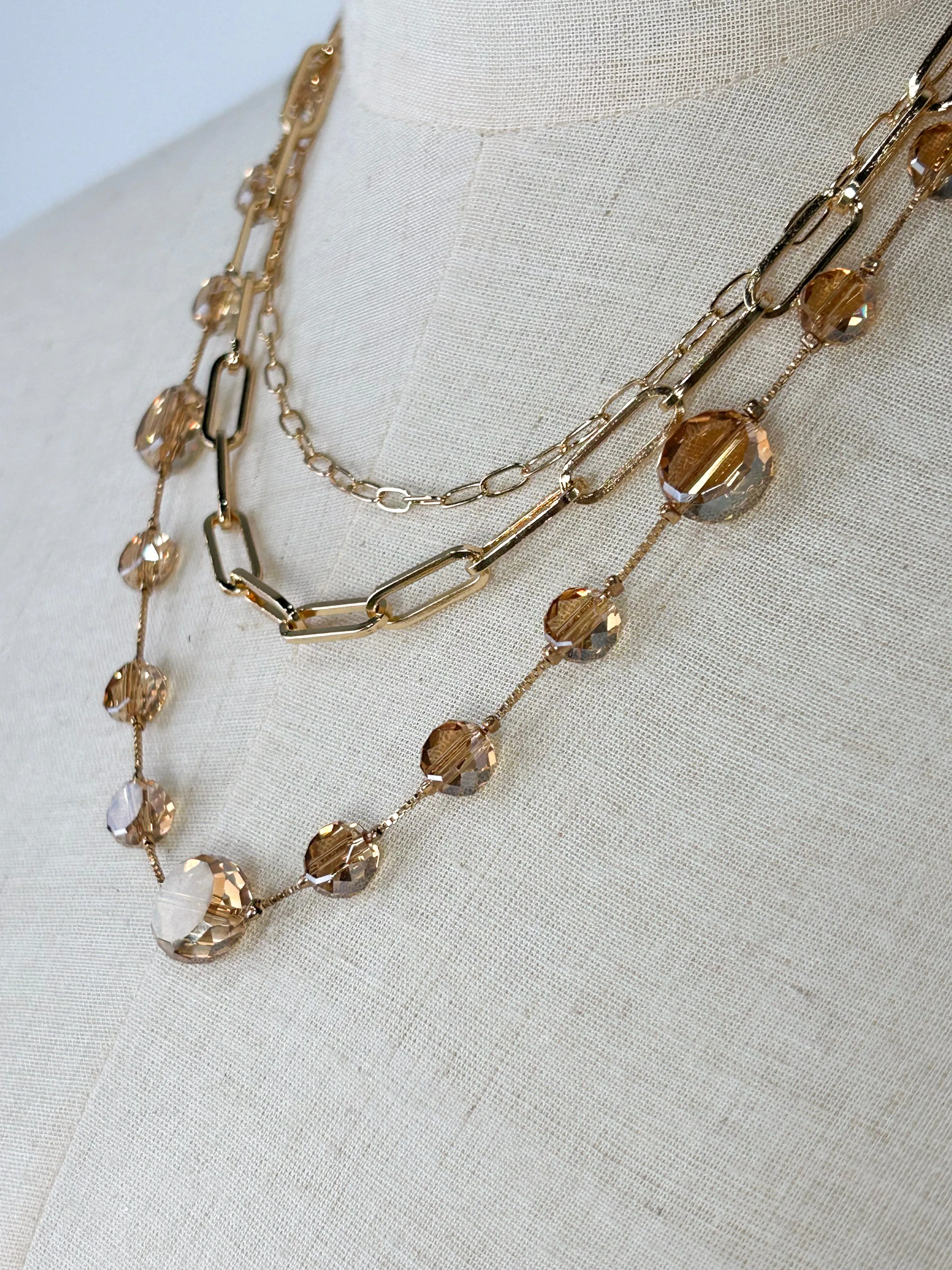 Amber Radiance Tiered Necklace sold by LANE 201