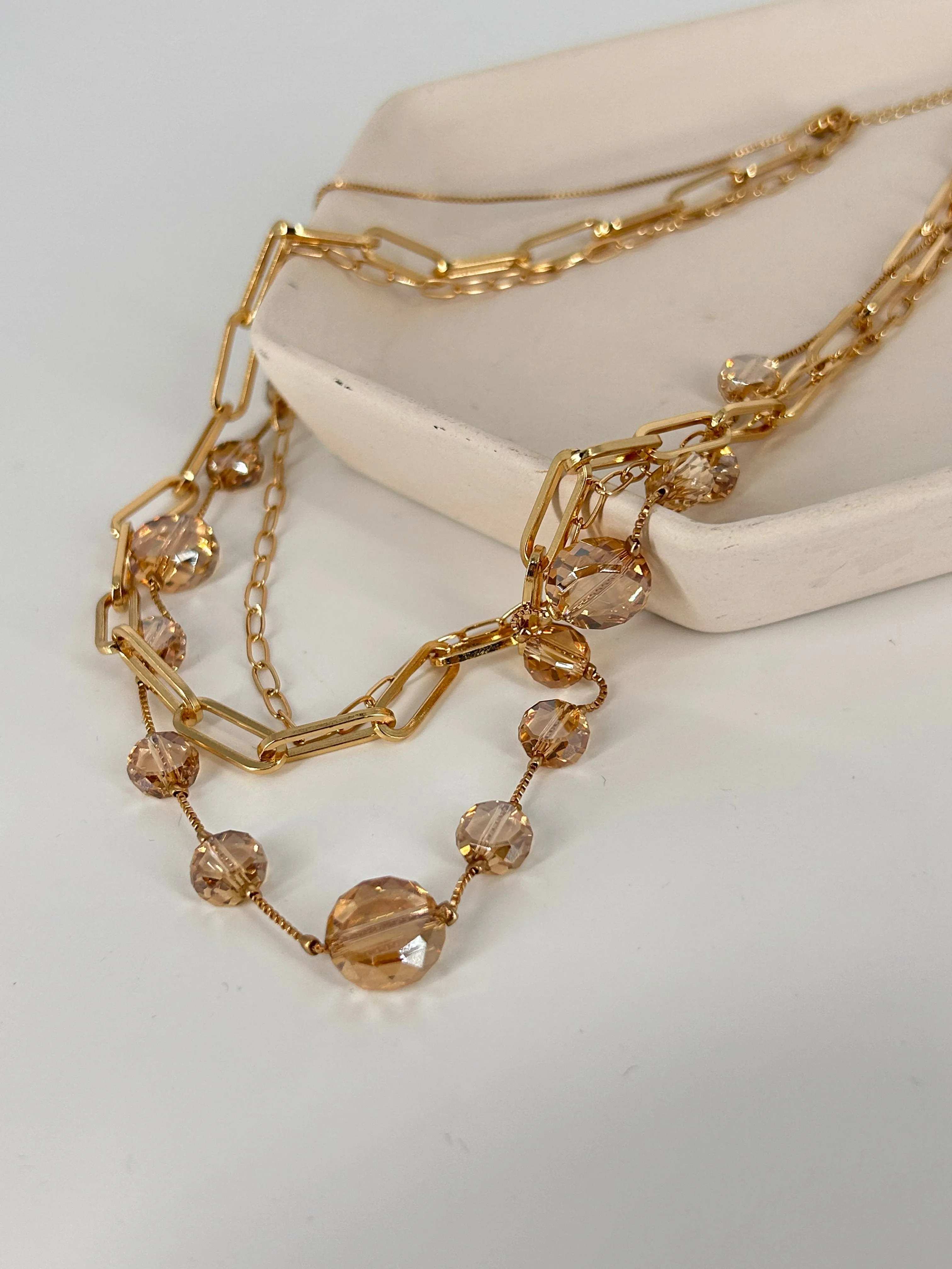 Amber Radiance Tiered Necklace sold by LANE 201 product image thumbnail 3