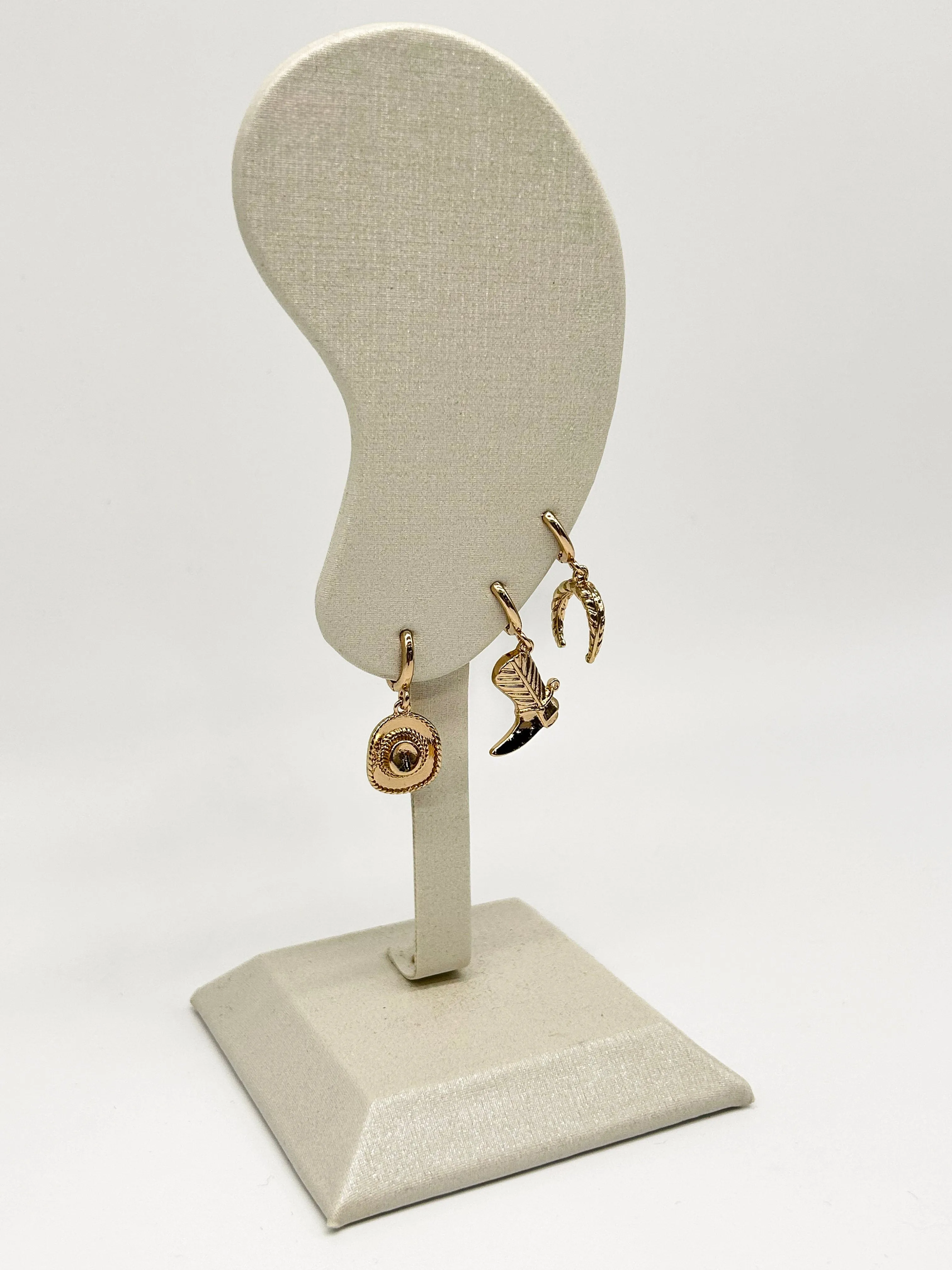 Golden Frontier Charm Hoops sold by LANE 201 product image thumbnail 2