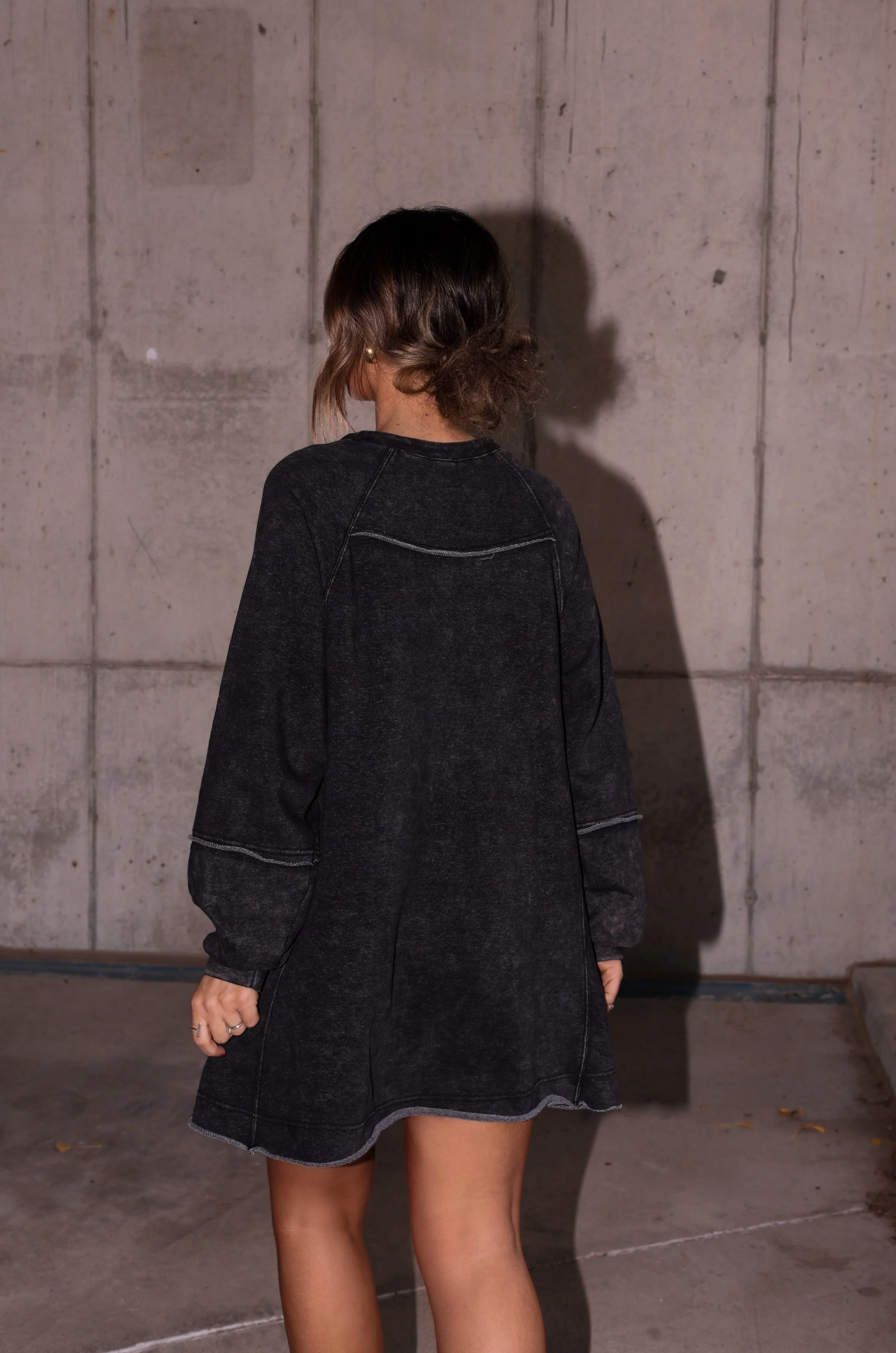 Mineral Wash Oversized Dress sold by LANE 201 product image thumbnail 2