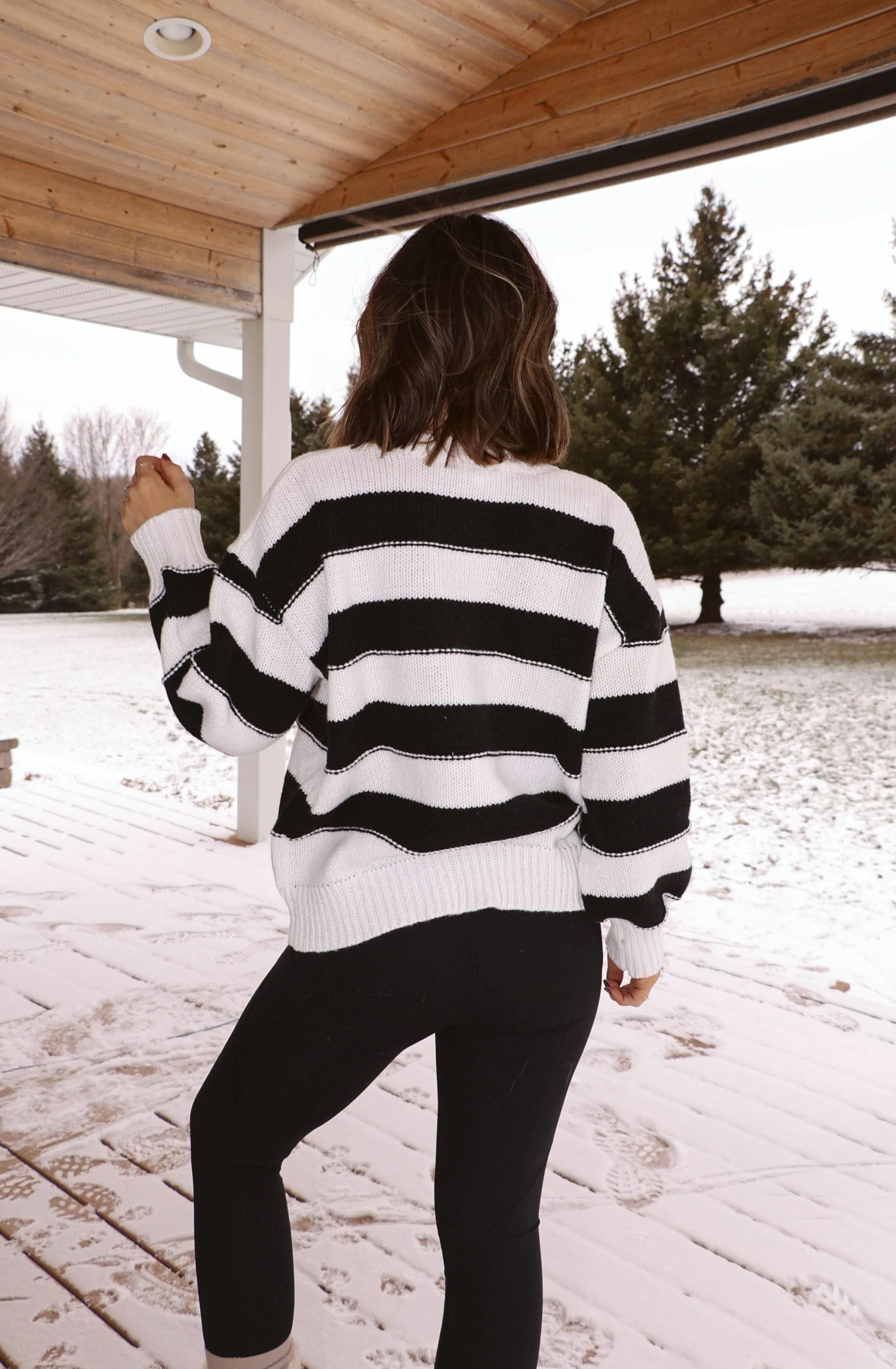 Snowfall Striped Sweater sold by LANE 201 product image thumbnail 3