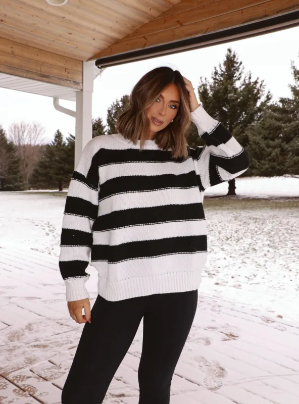 Snowfall Striped Sweater sold by LANE 201