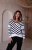 Overlapped Striped Sweater sold by LANE 201