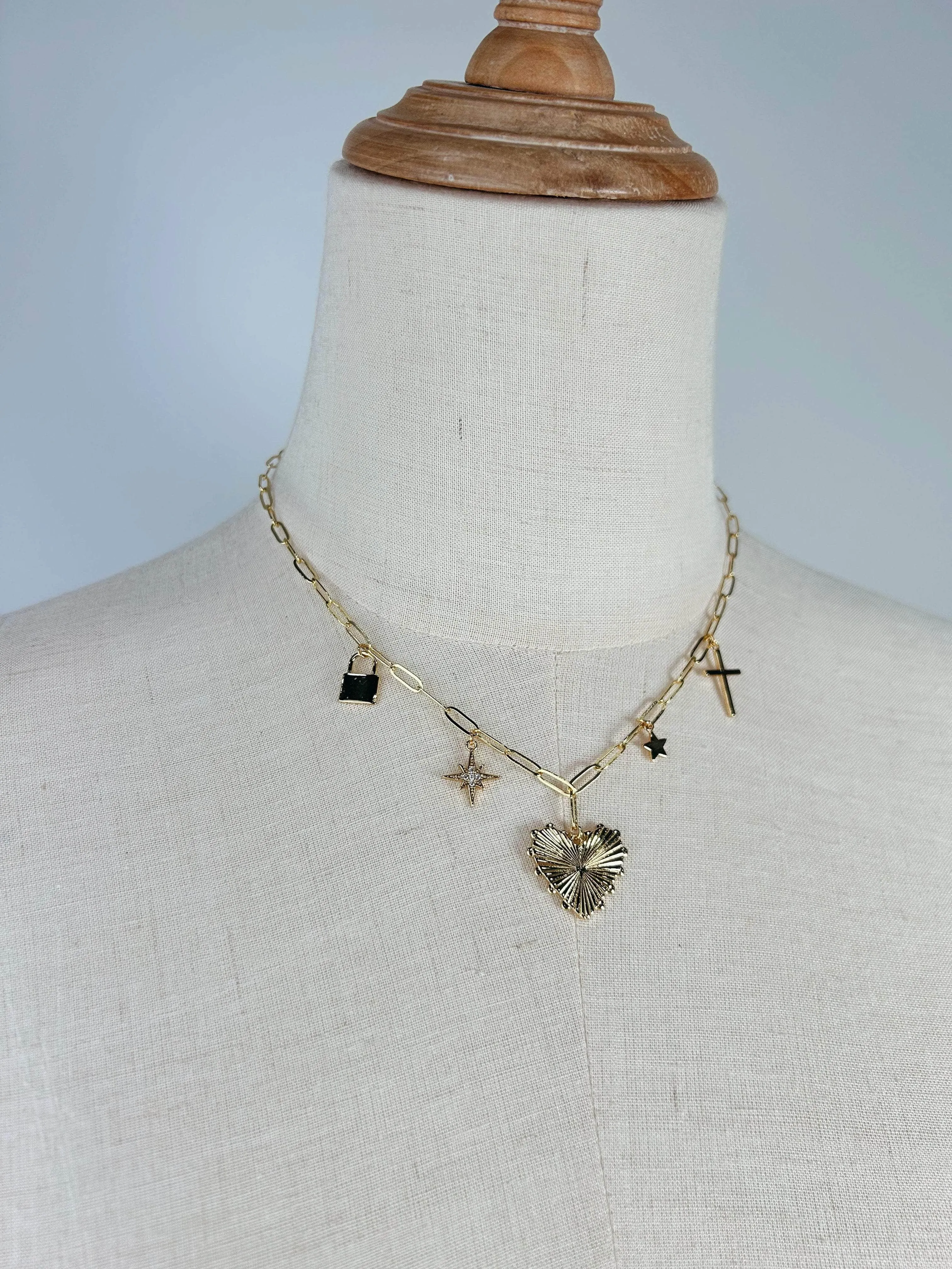 Heart Charm Necklace sold by LANE 201 product image thumbnail 3