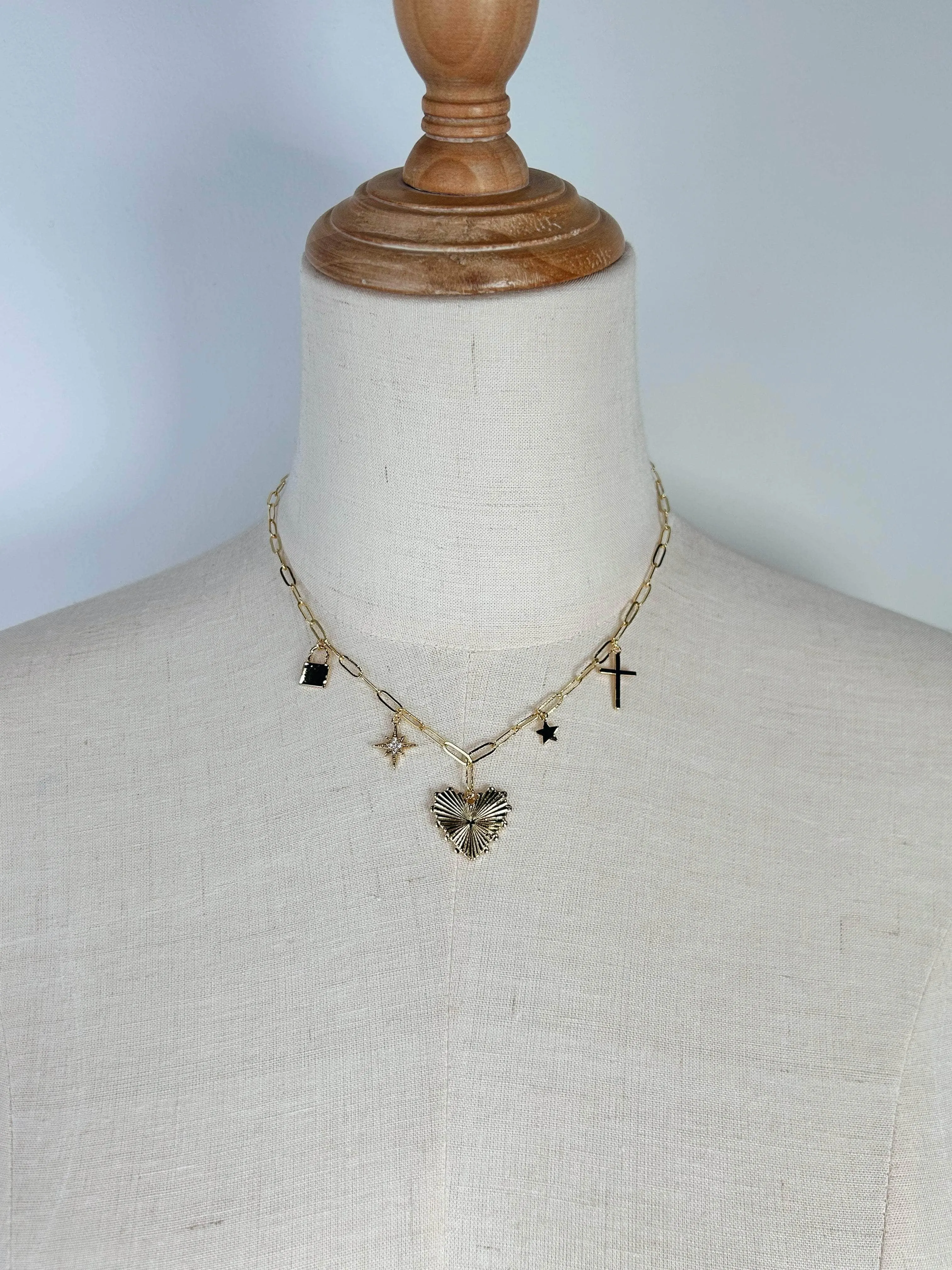 Heart Charm Necklace sold by LANE 201 product image thumbnail 2