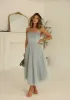 Sage Tulle Midi Dress sold by LANE 201