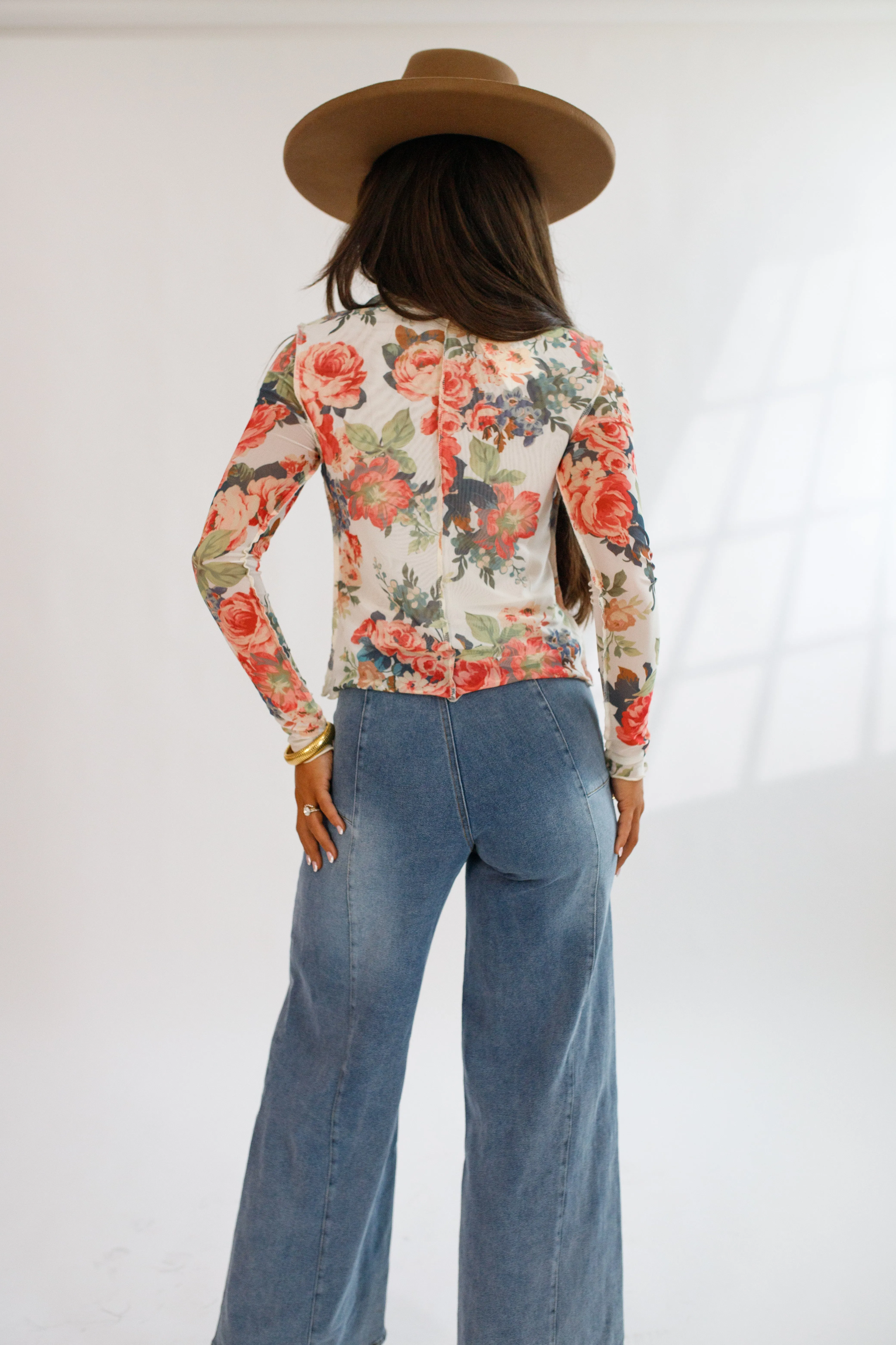 Wild Rose Mesh Top sold by LANE 201 product image thumbnail 2