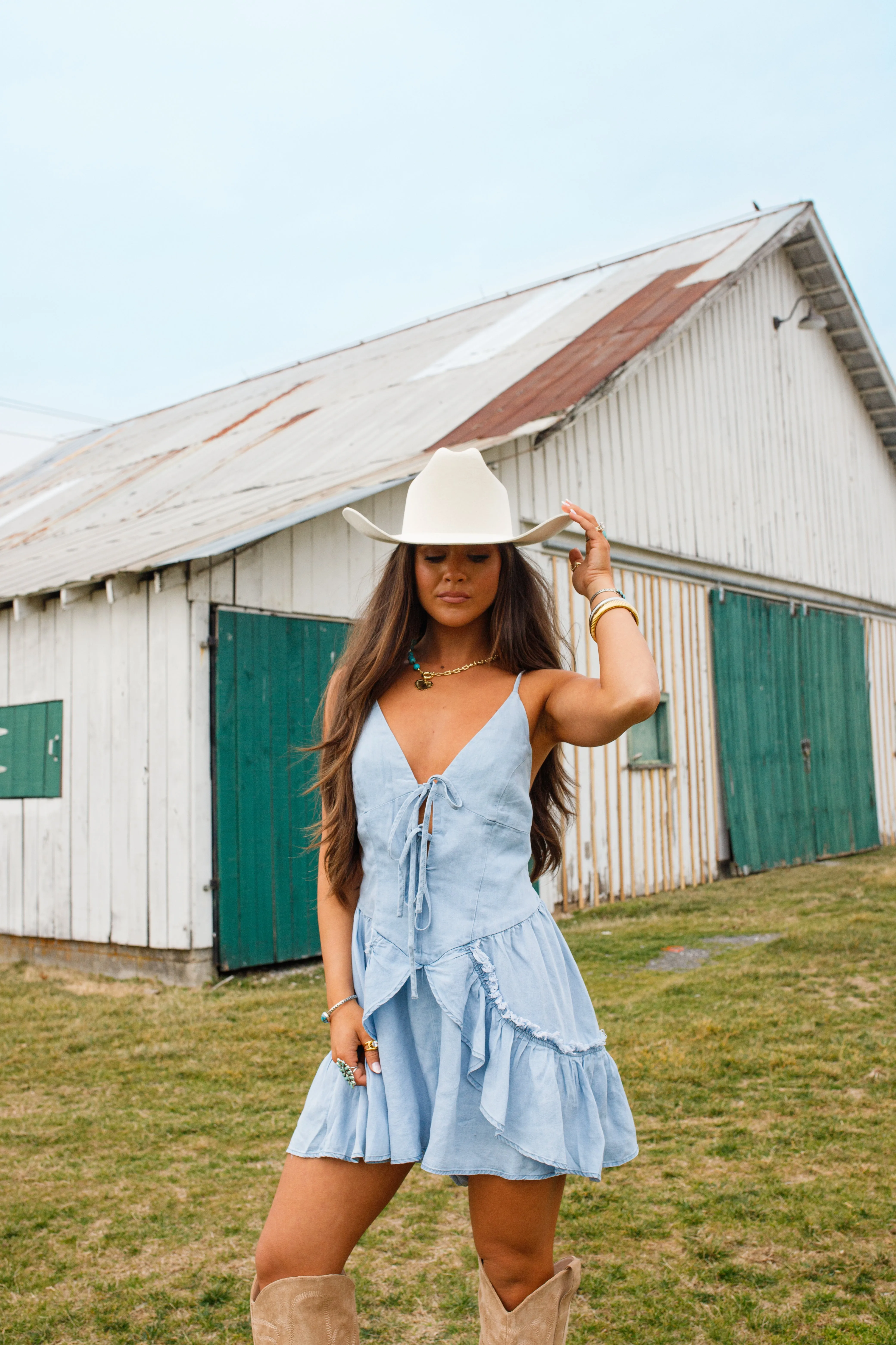 Denim Diaries Romper sold by LANE 201