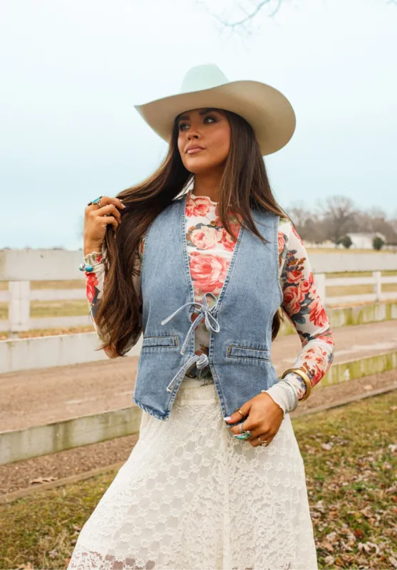 Blue Ridge Denim Vest sold by LANE 201