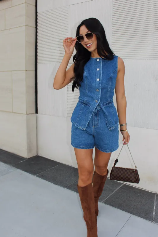 Westwood Denim Vest Top sold by LANE 201