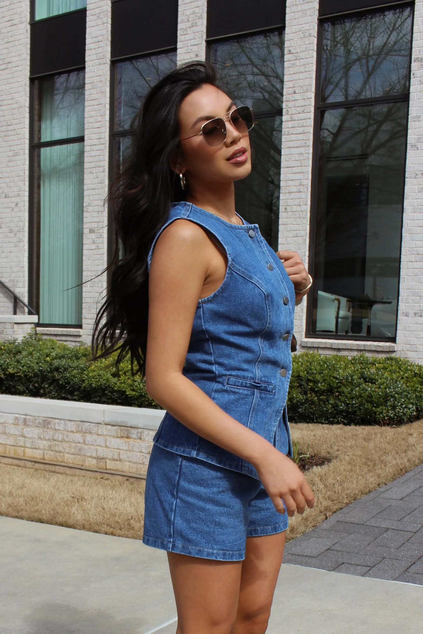 Westwood Denim Vest Top sold by LANE 201 product image thumbnail 4