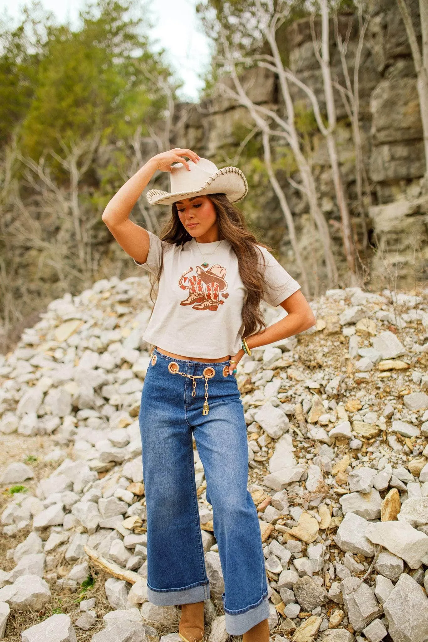 Cowboy Boots Graphic Tee sold by LANE 201 product image thumbnail 4