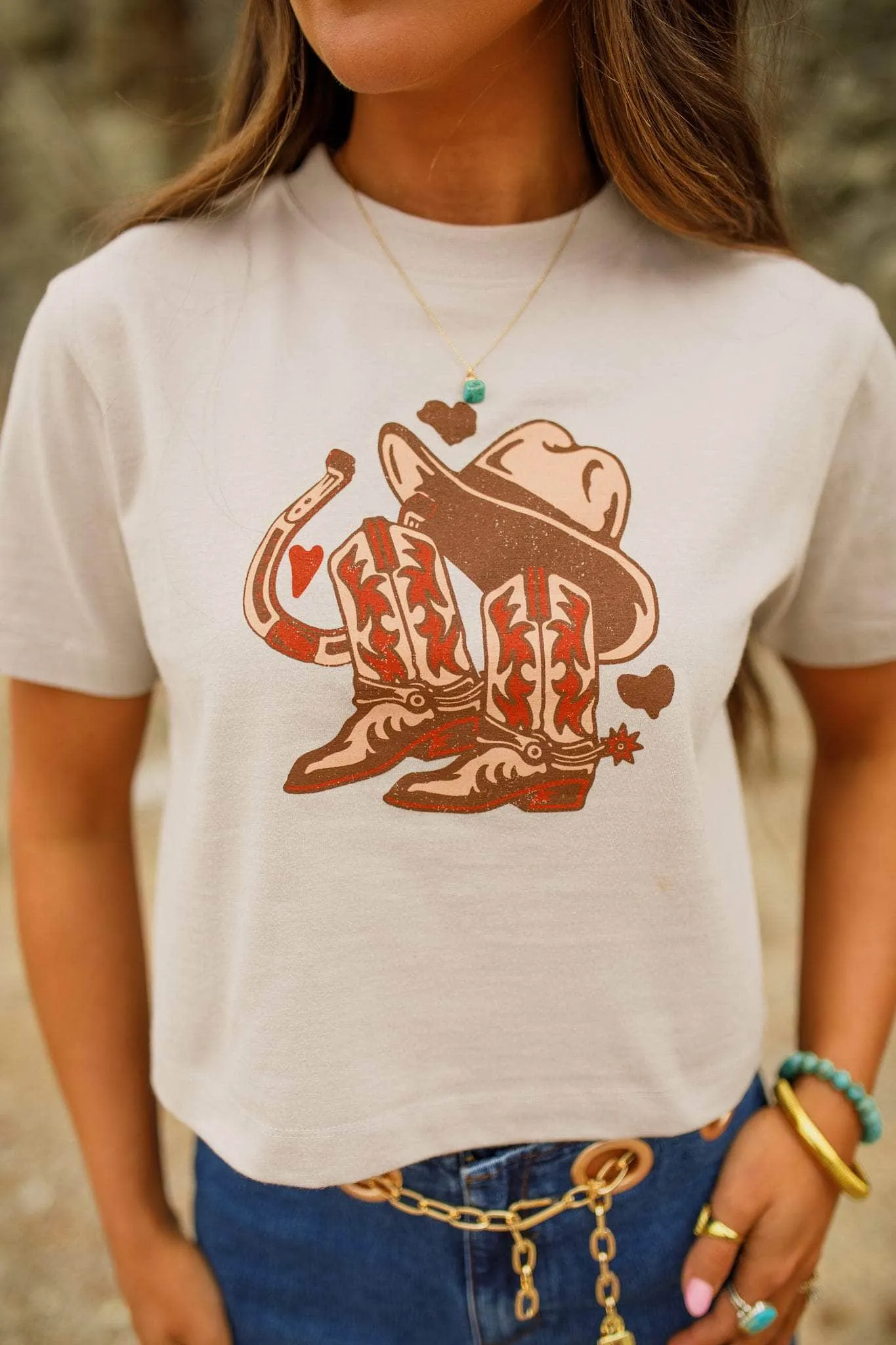 Cowboy Boots Graphic Tee sold by LANE 201 product image thumbnail 2