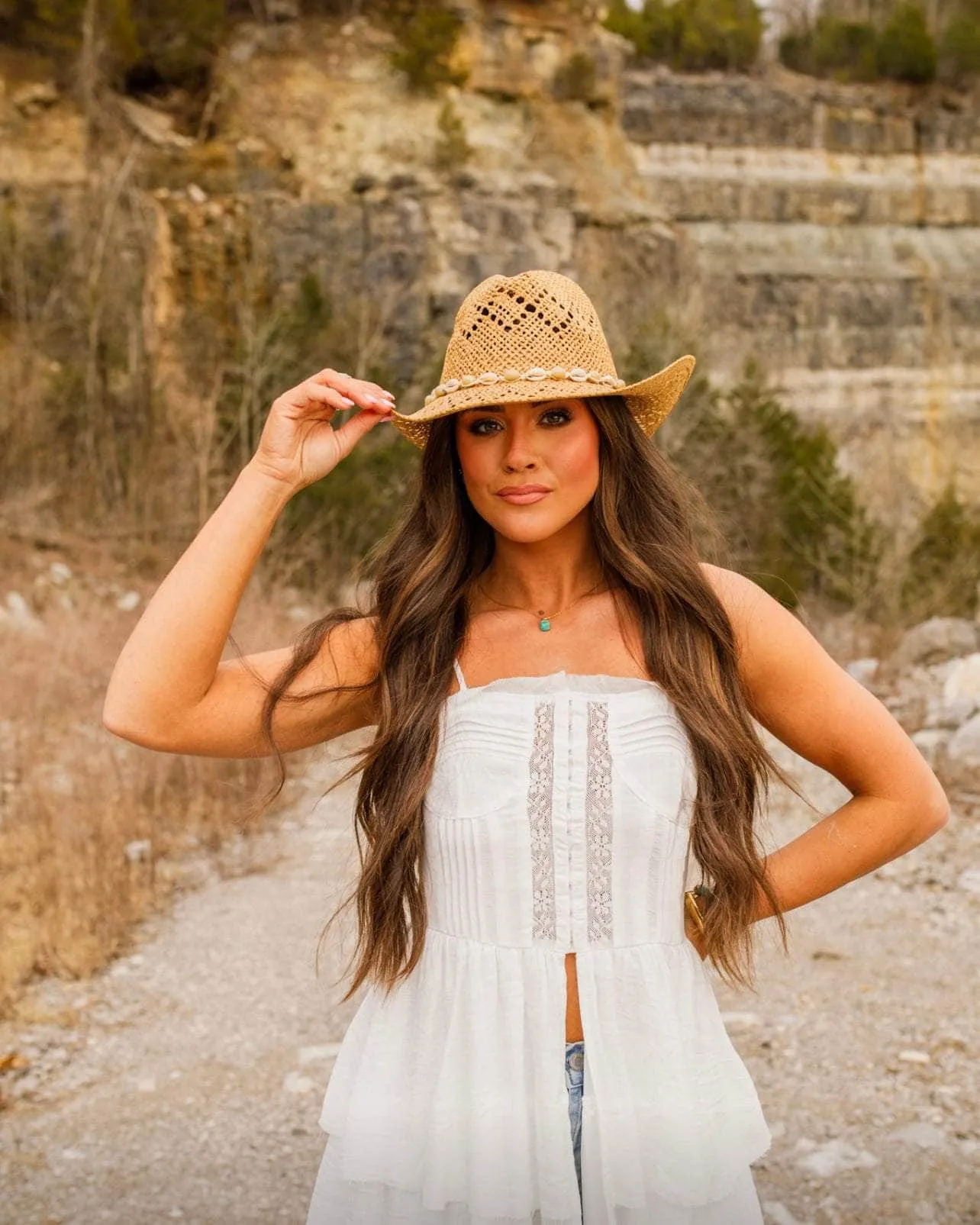 Straw Cowgirl Hat sold by LANE 201 product image thumbnail 4