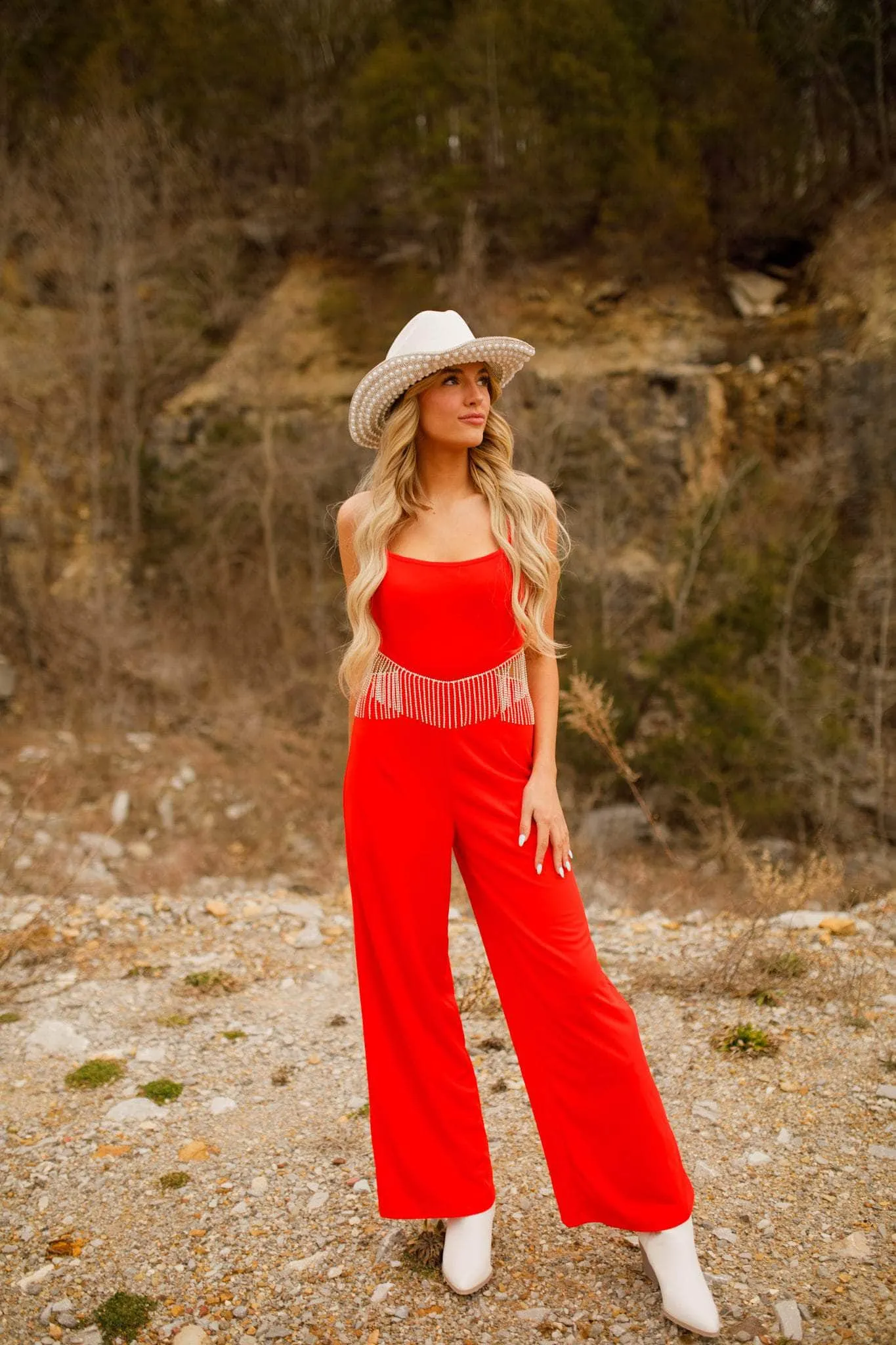Afterglow Rhinestone Jumpsuit sold by LANE 201 product image thumbnail 5