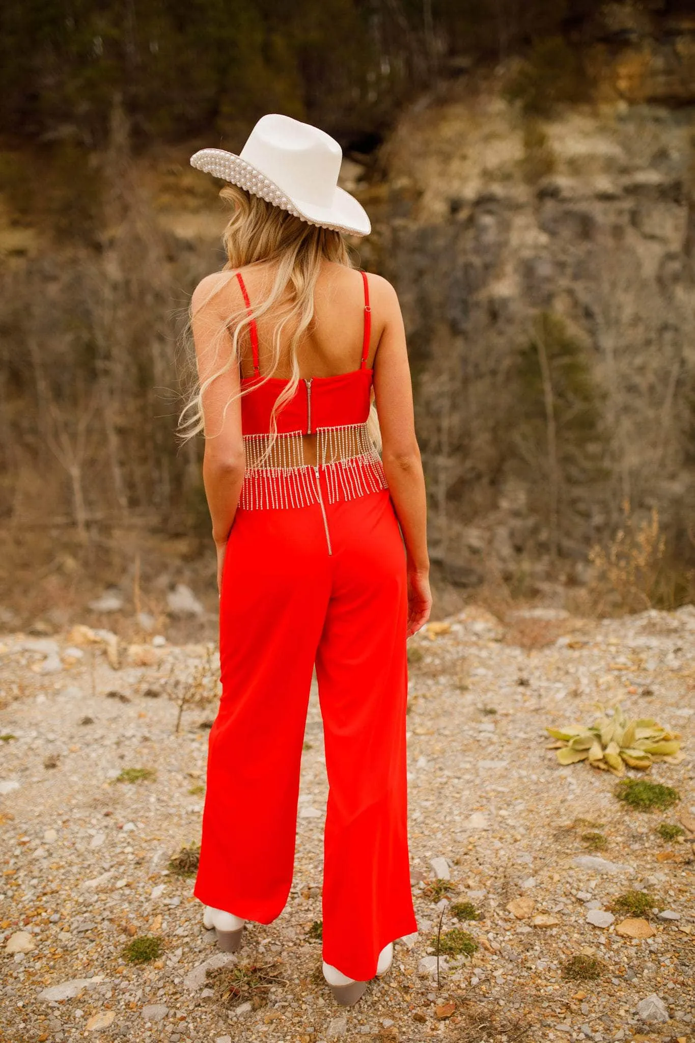 Afterglow Rhinestone Jumpsuit sold by LANE 201 product image thumbnail 2