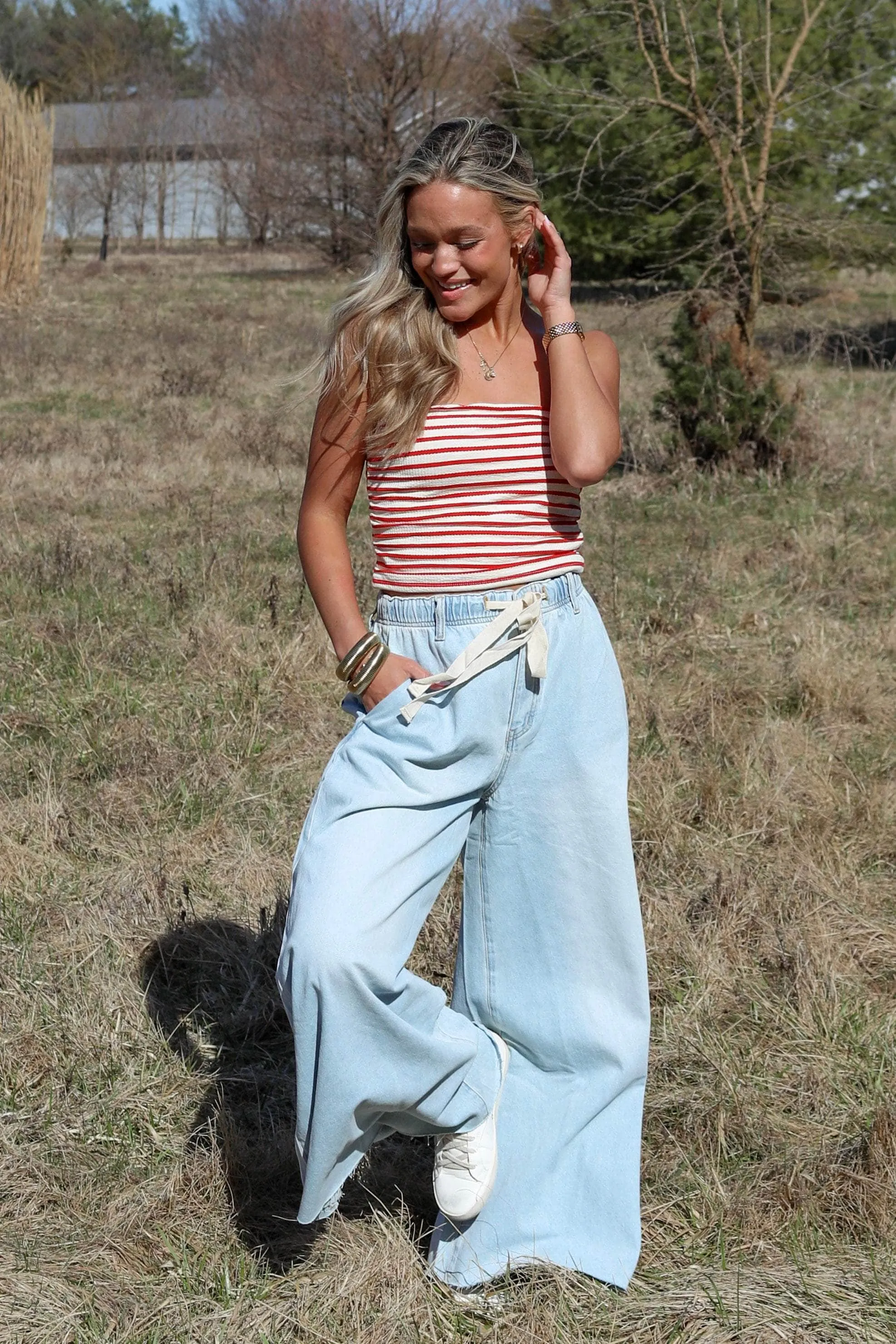 Sky High Wide Leg Denim sold by LANE 201 product image thumbnail 3