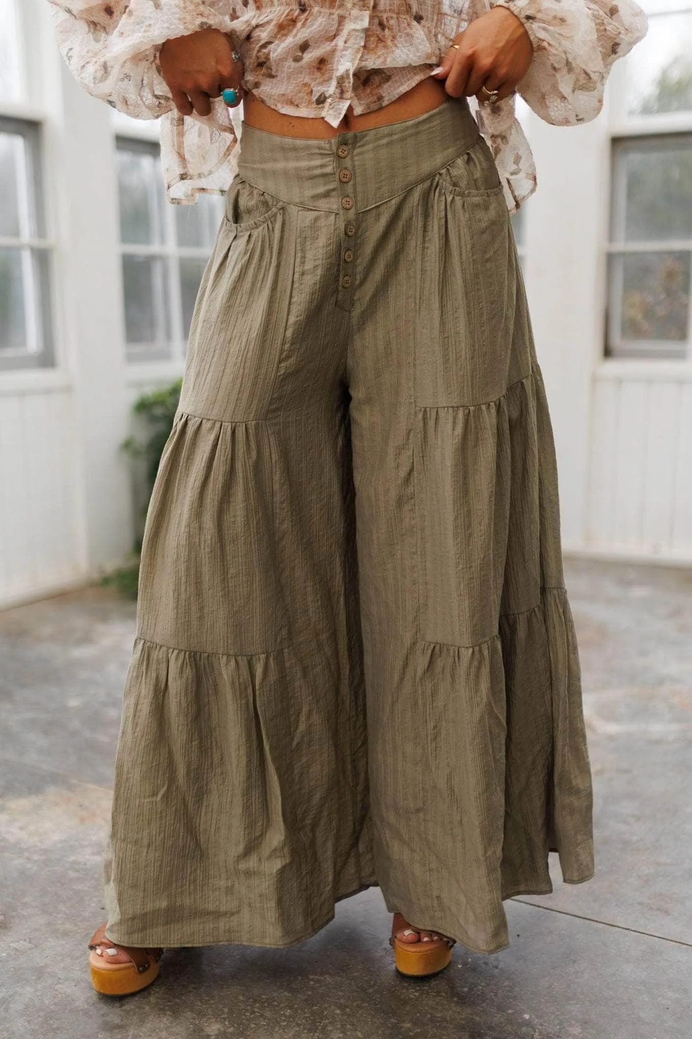 Willow Breeze Wide Leg Pant sold by LANE 201