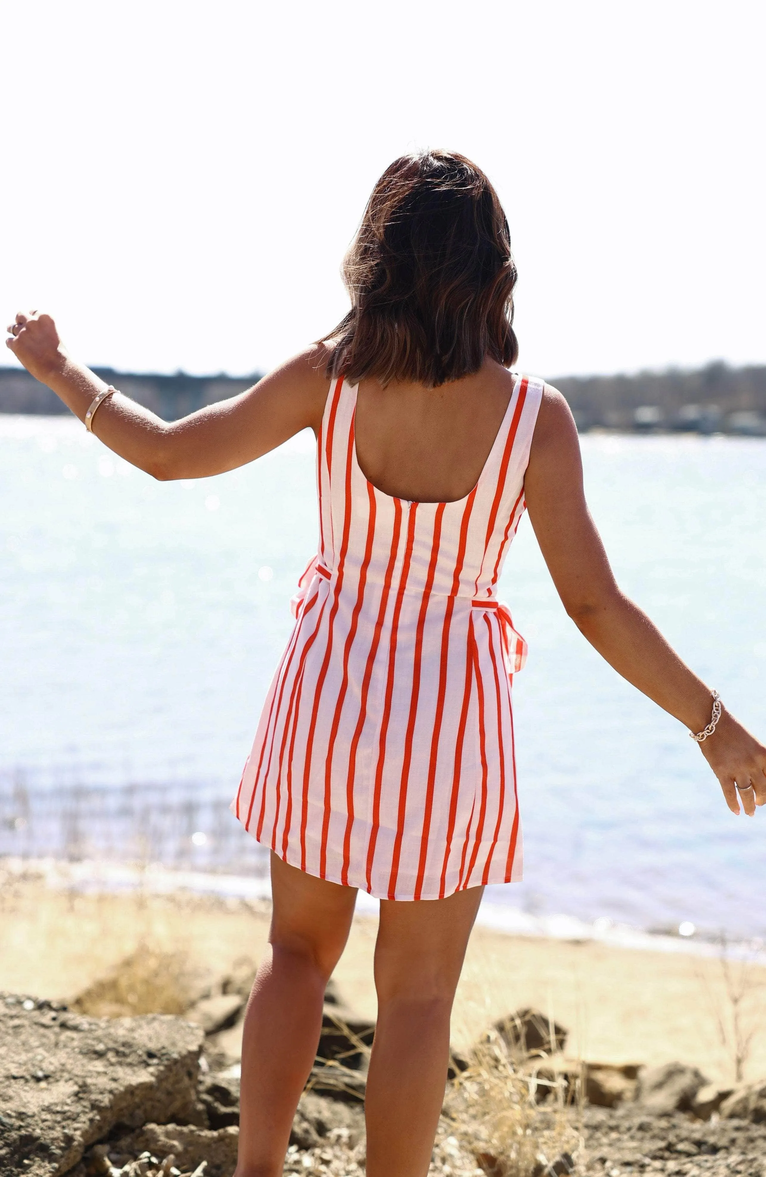 Red Smooth Sailing Dress sold by LANE 201 product image thumbnail 2