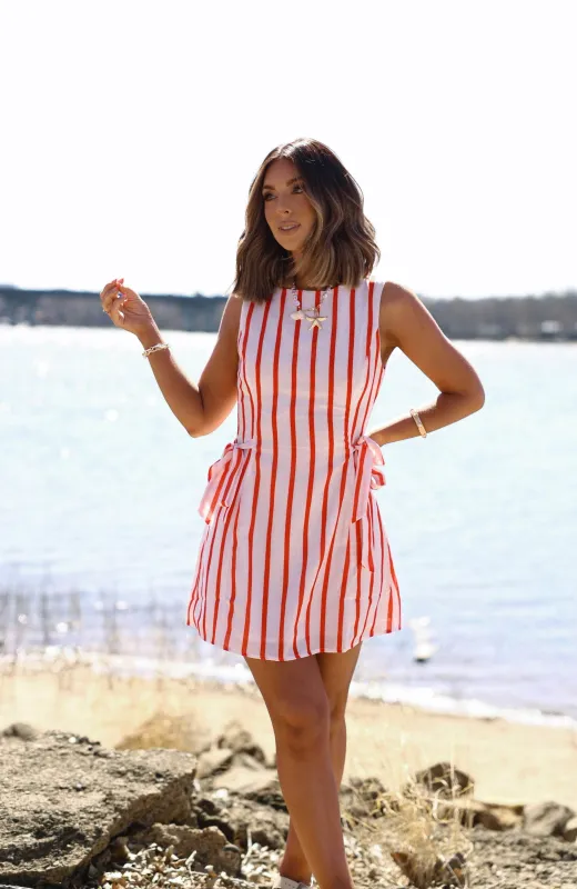 Red Smooth Sailing Dress sold by LANE 201