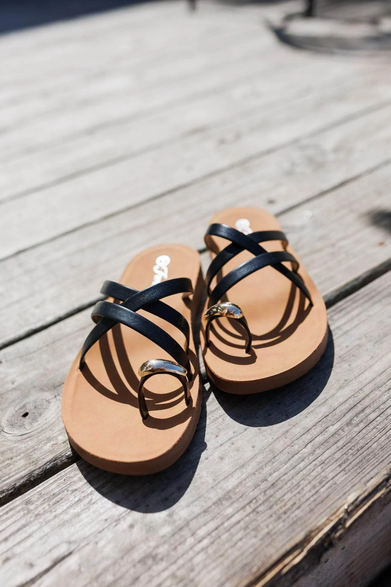 Black Toe Ring Sandal sold by LANE 201 product image thumbnail 2