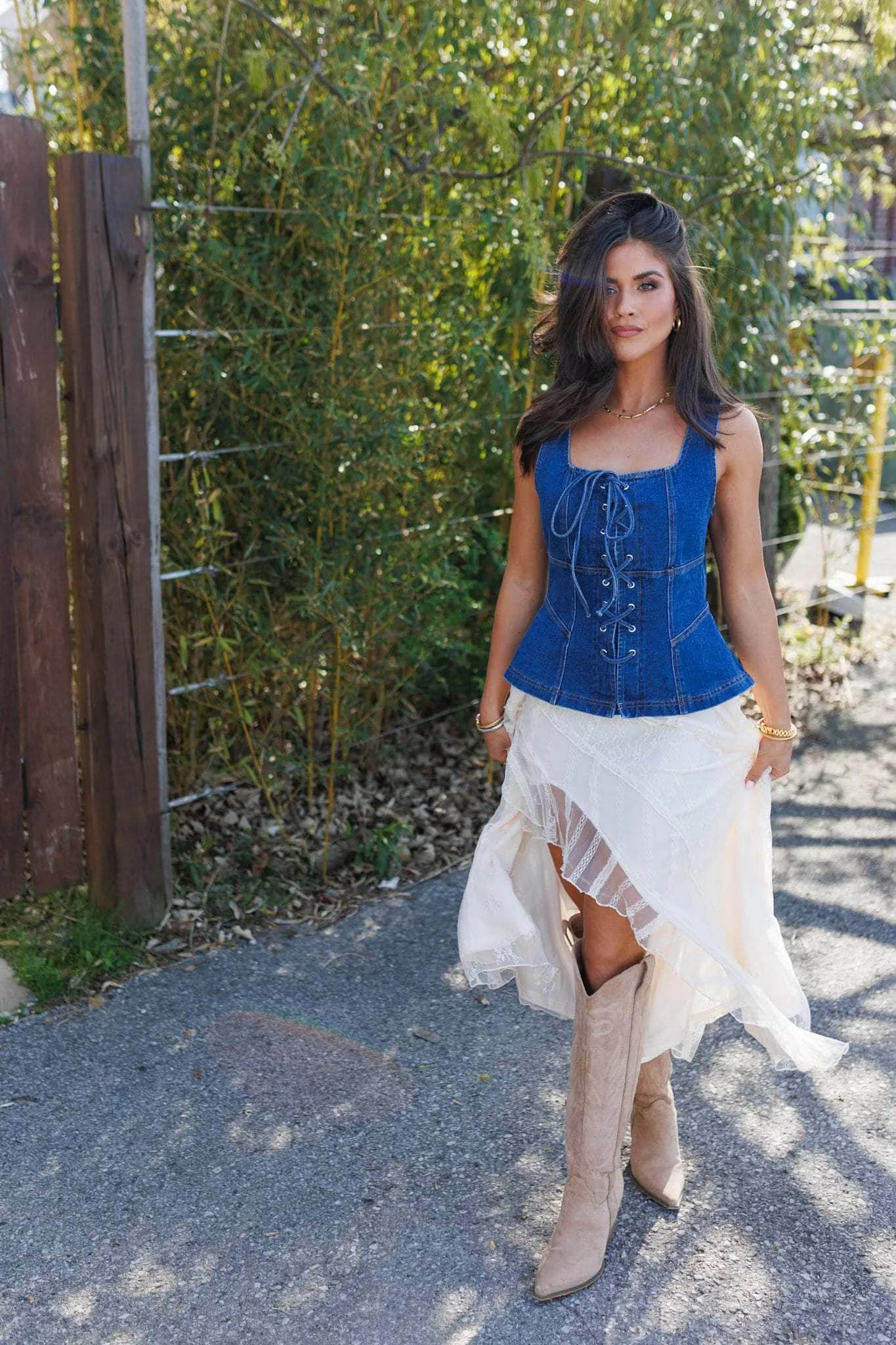 Southern Ties Denim Tank sold by LANE 201 product image thumbnail 3