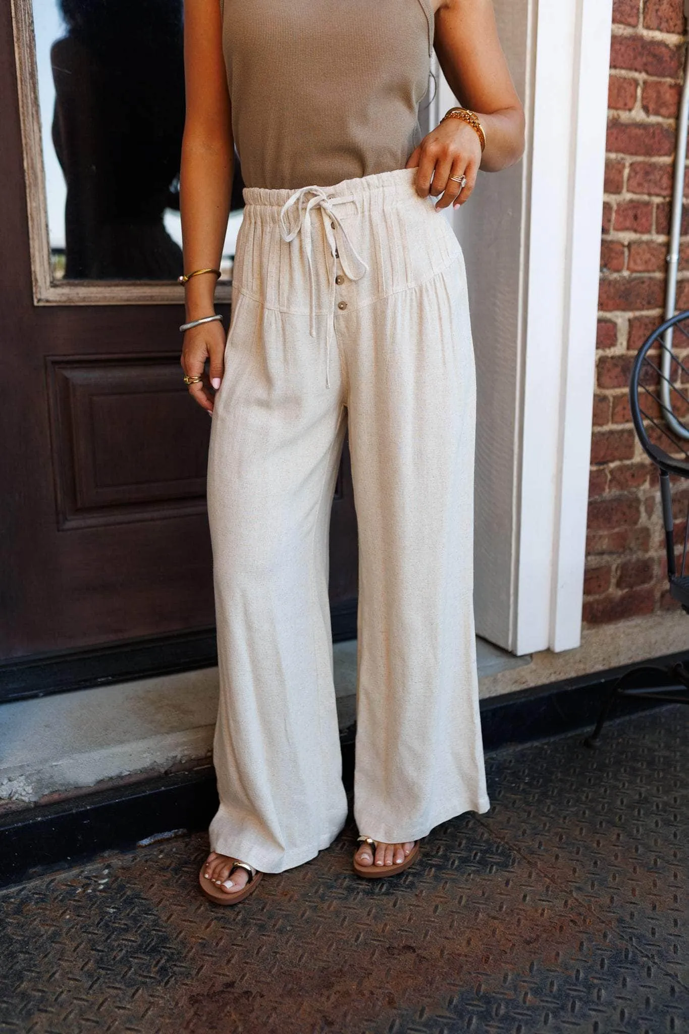 Light Breeze Linen Pants sold by LANE 201