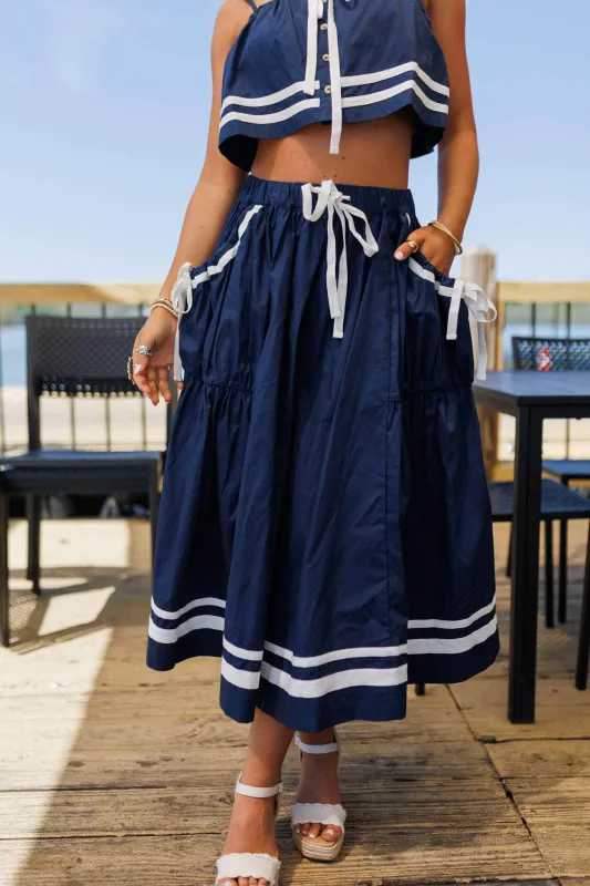 Navy Jane Skirt made by By Together