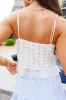Tie Front Lace Tank sold by LANE 201