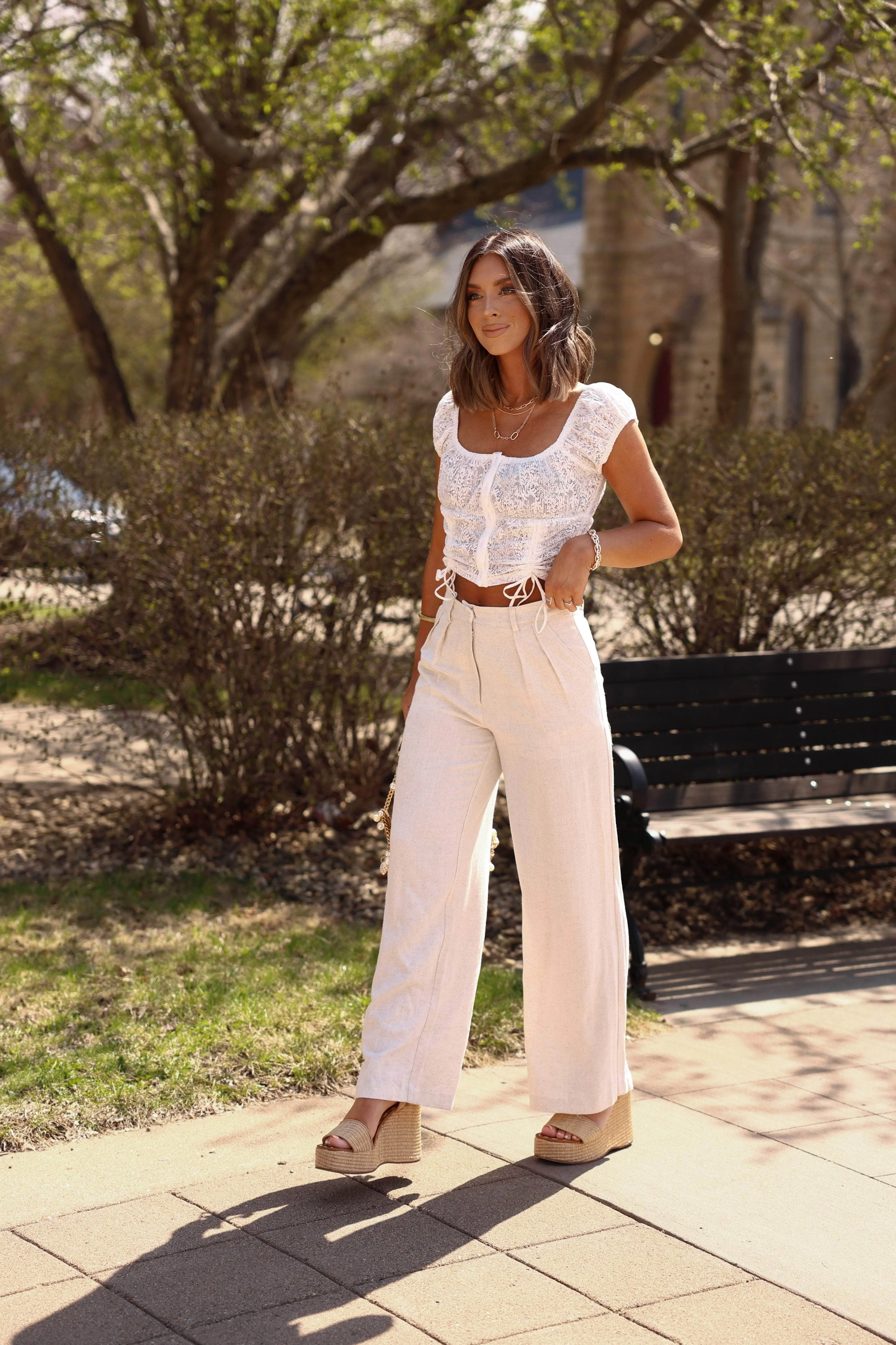 Luxe Linen Pants sold by LANE 201 product image thumbnail 3