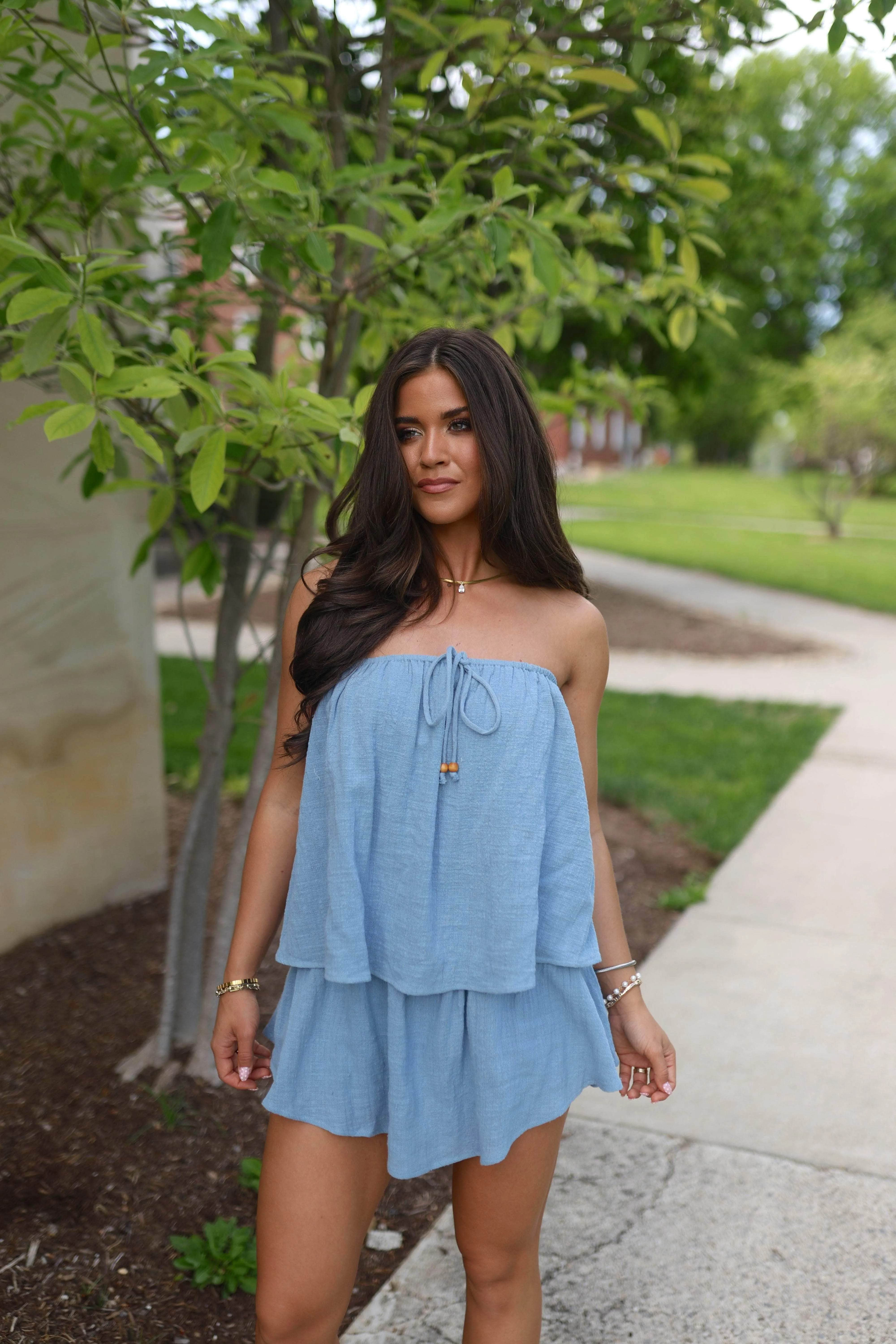 Luau Linen Romper sold by LANE 201 product image thumbnail 5