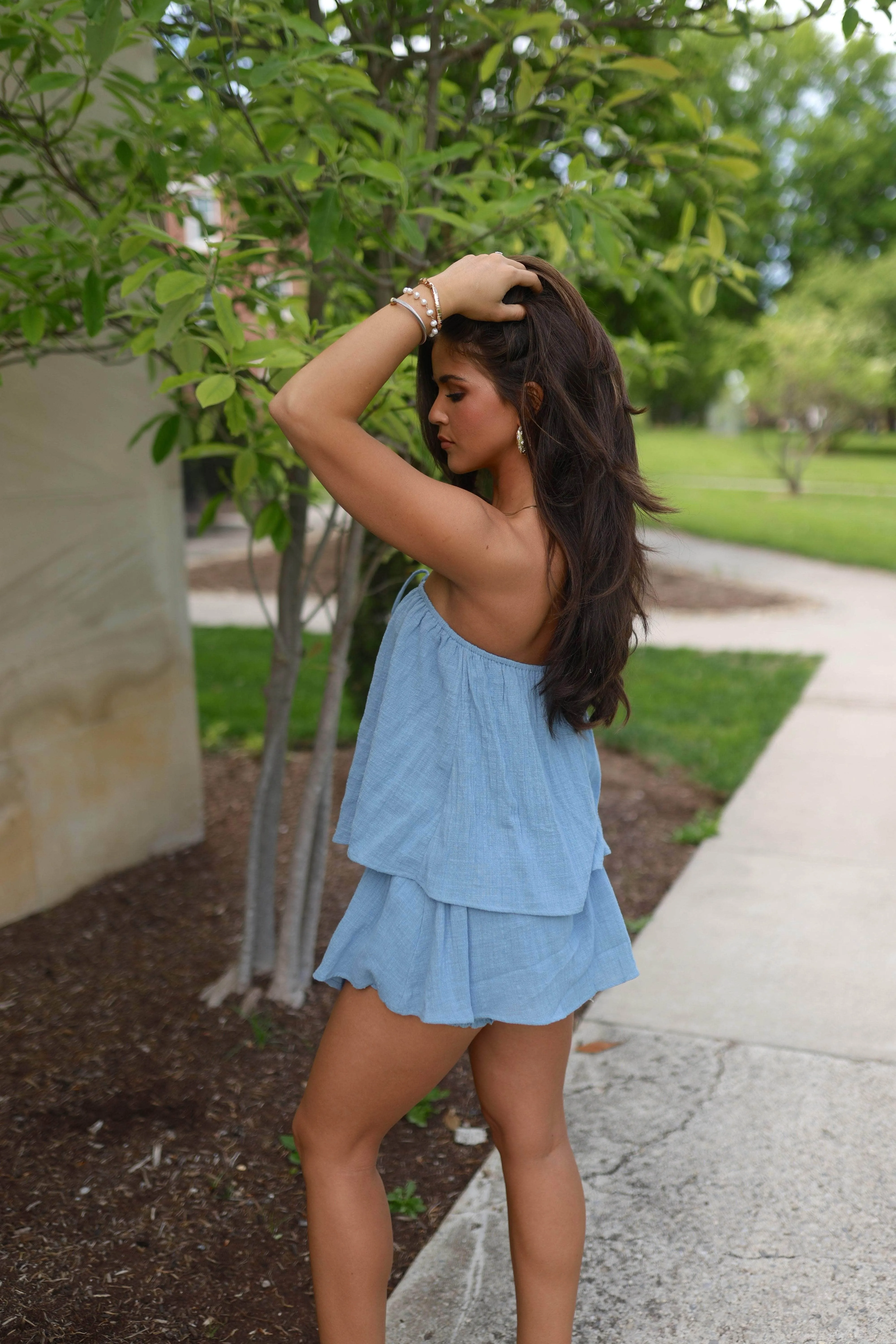 Luau Linen Romper sold by LANE 201 product image thumbnail 2