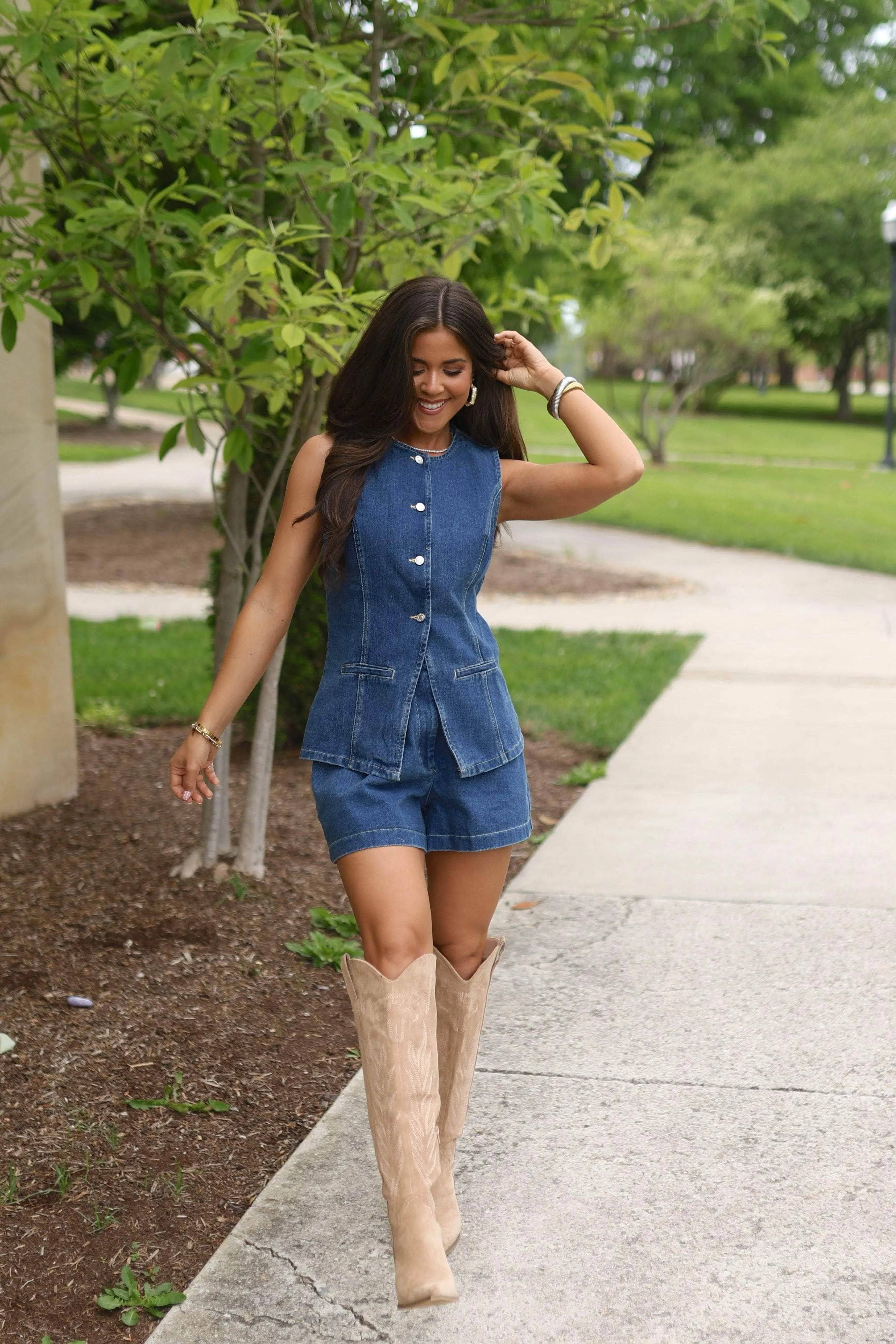 Melrose Denim Vest sold by LANE 201 product image thumbnail 5