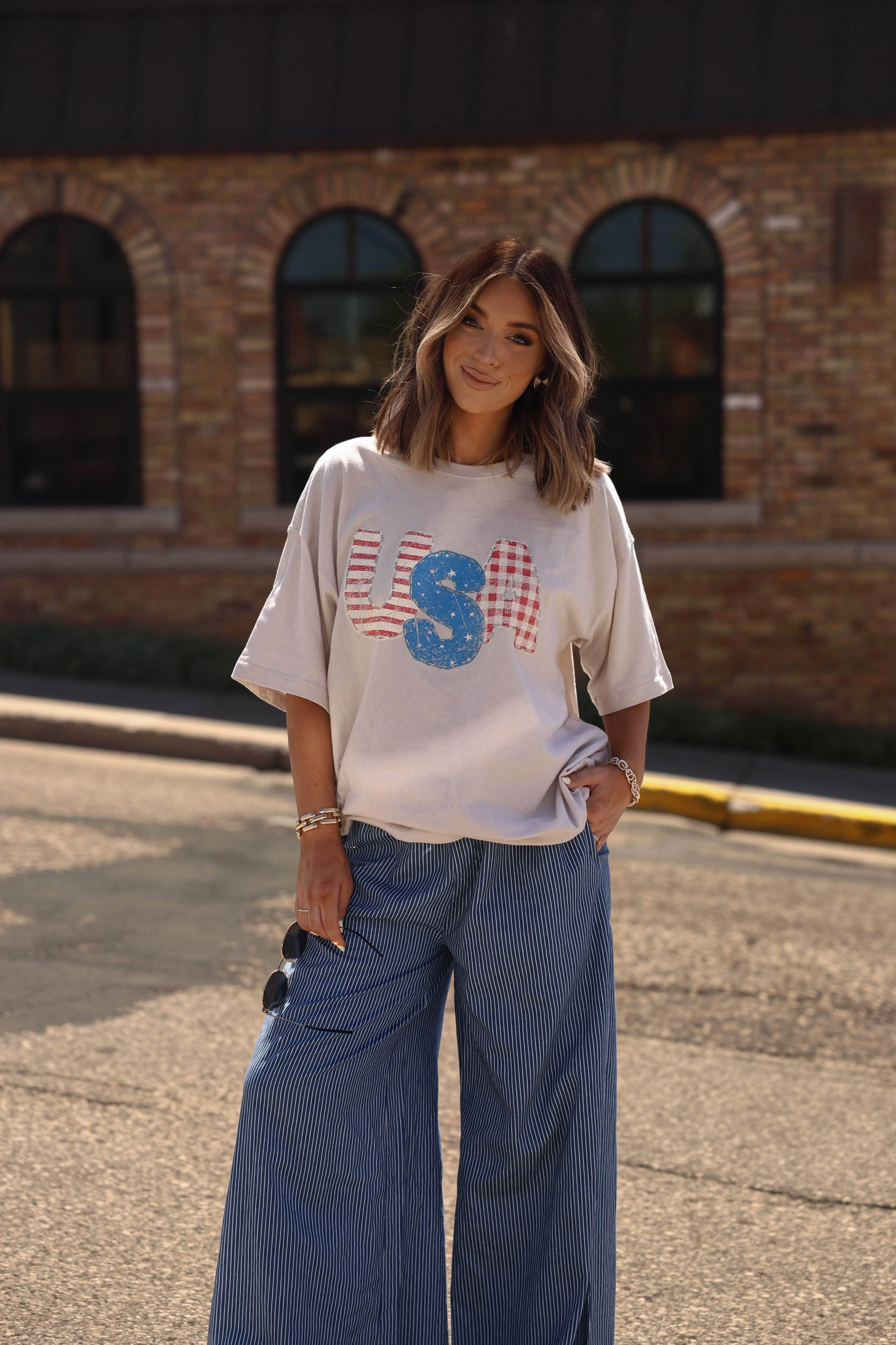 Quilted USA Graphic Tee sold by LANE 201 product image thumbnail 3