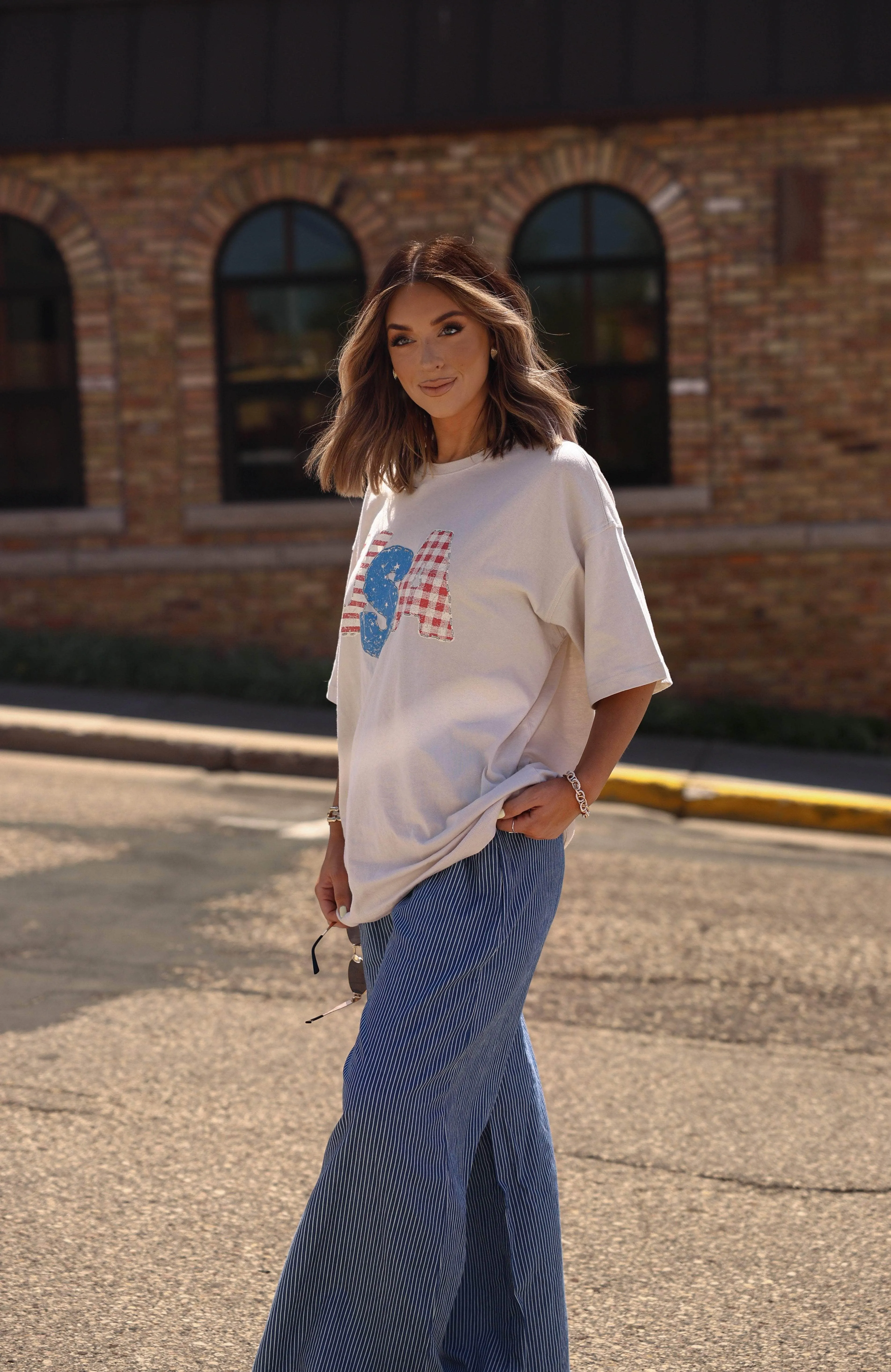 Quilted USA Graphic Tee sold by LANE 201 product image thumbnail 5