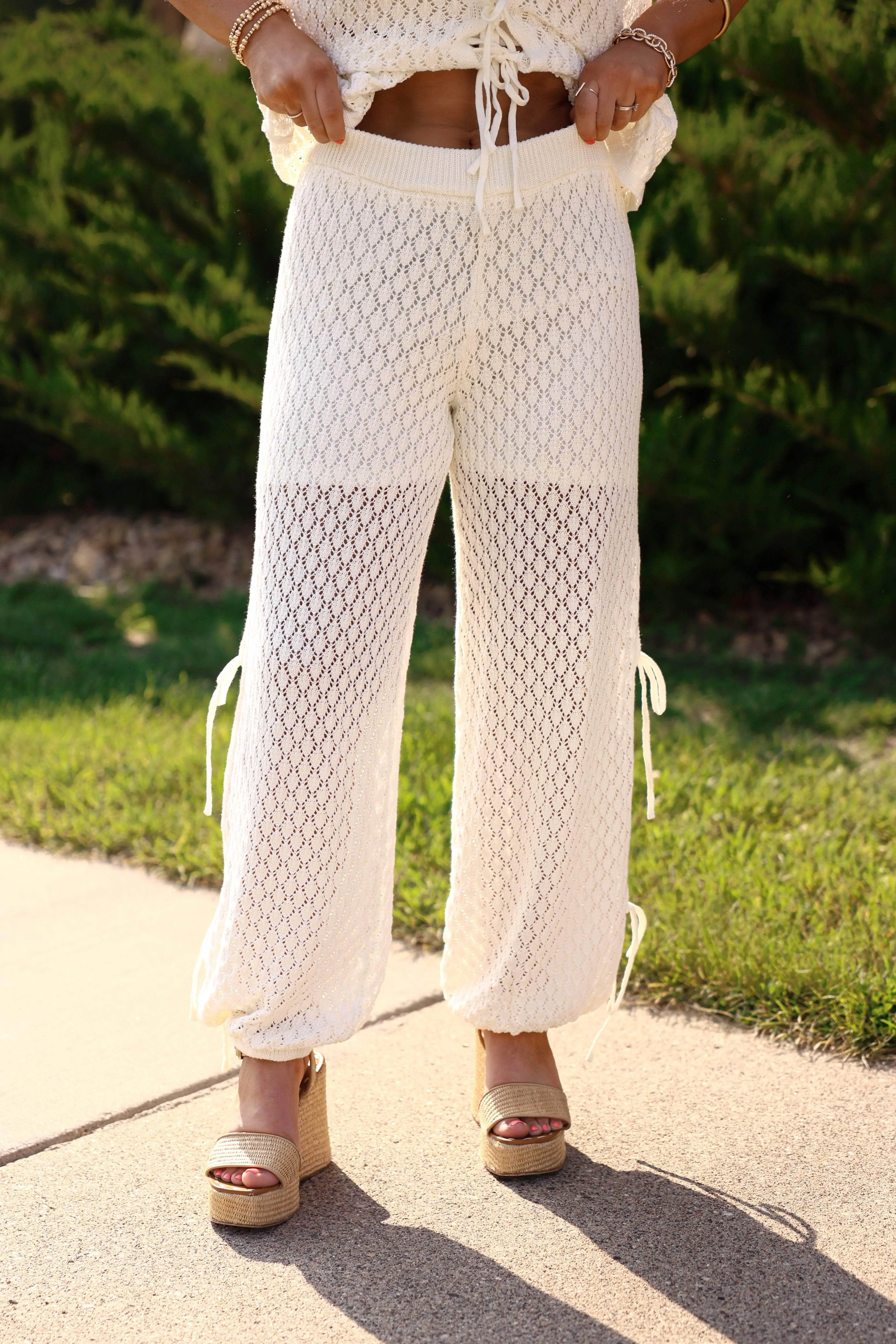Capella Crochet Pants sold by LANE 201