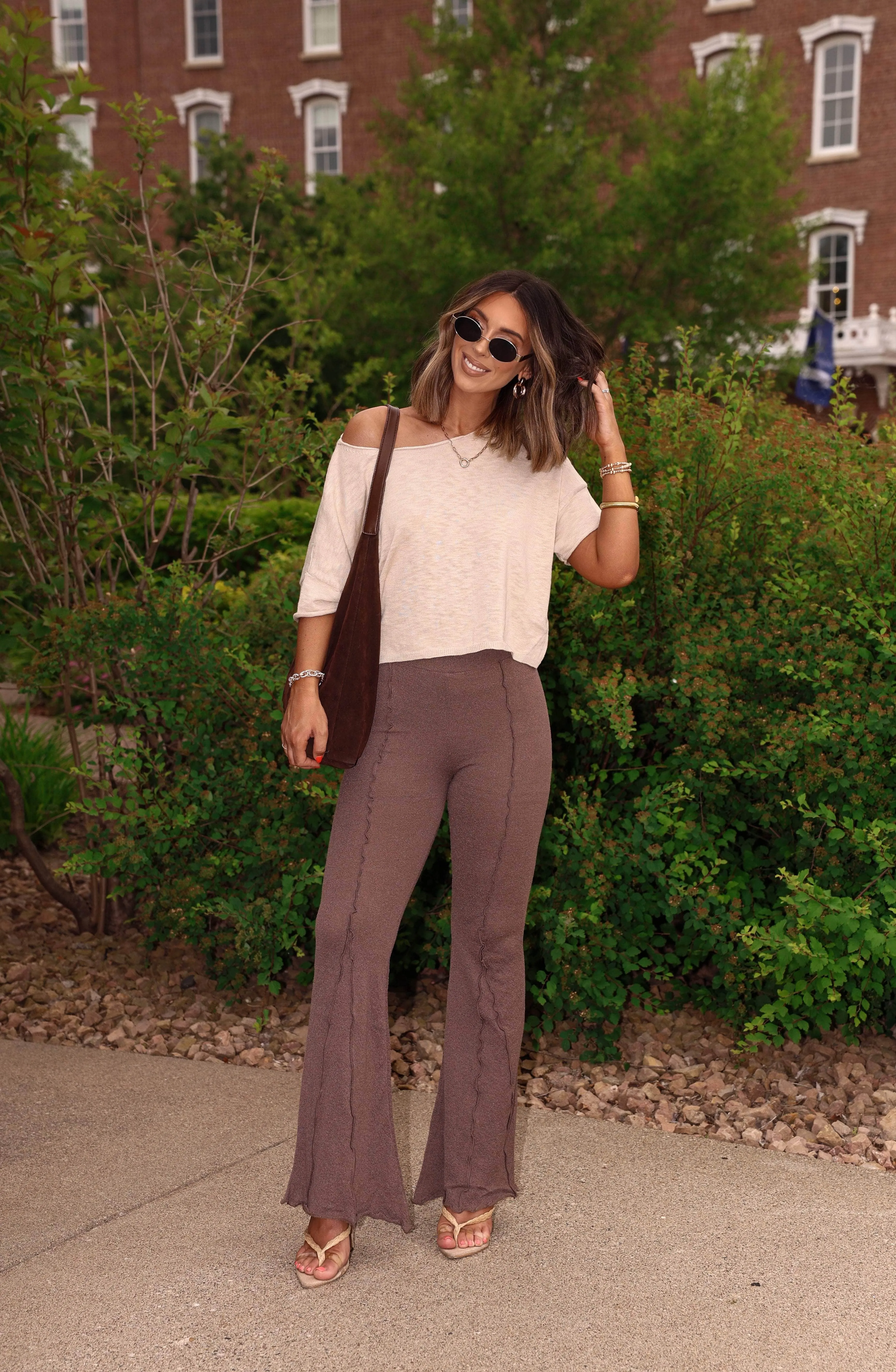 Espresso Knit Pants sold by LANE 201 product image thumbnail 3