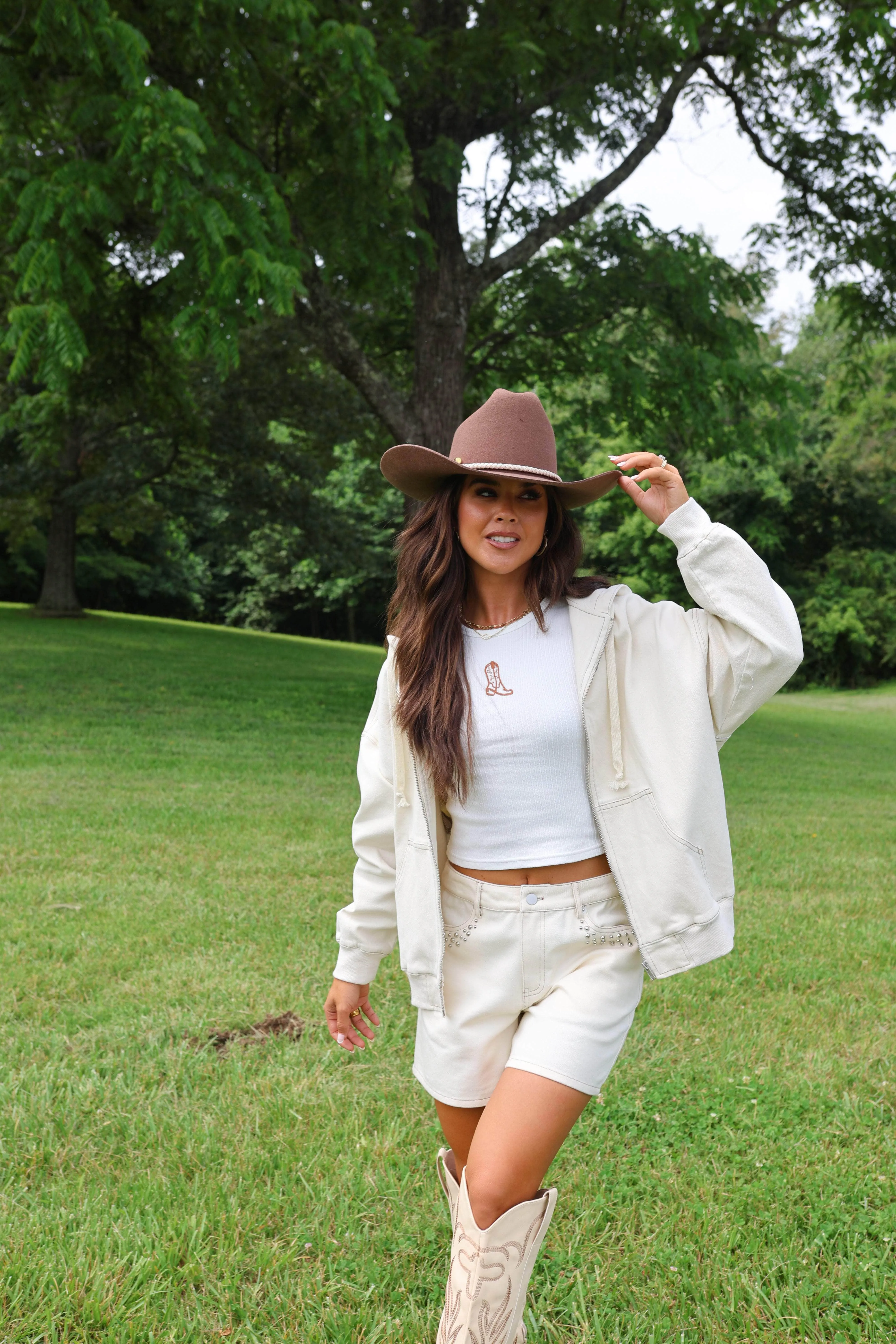 Cream Oversized Hoodie Jacket sold by LANE 201