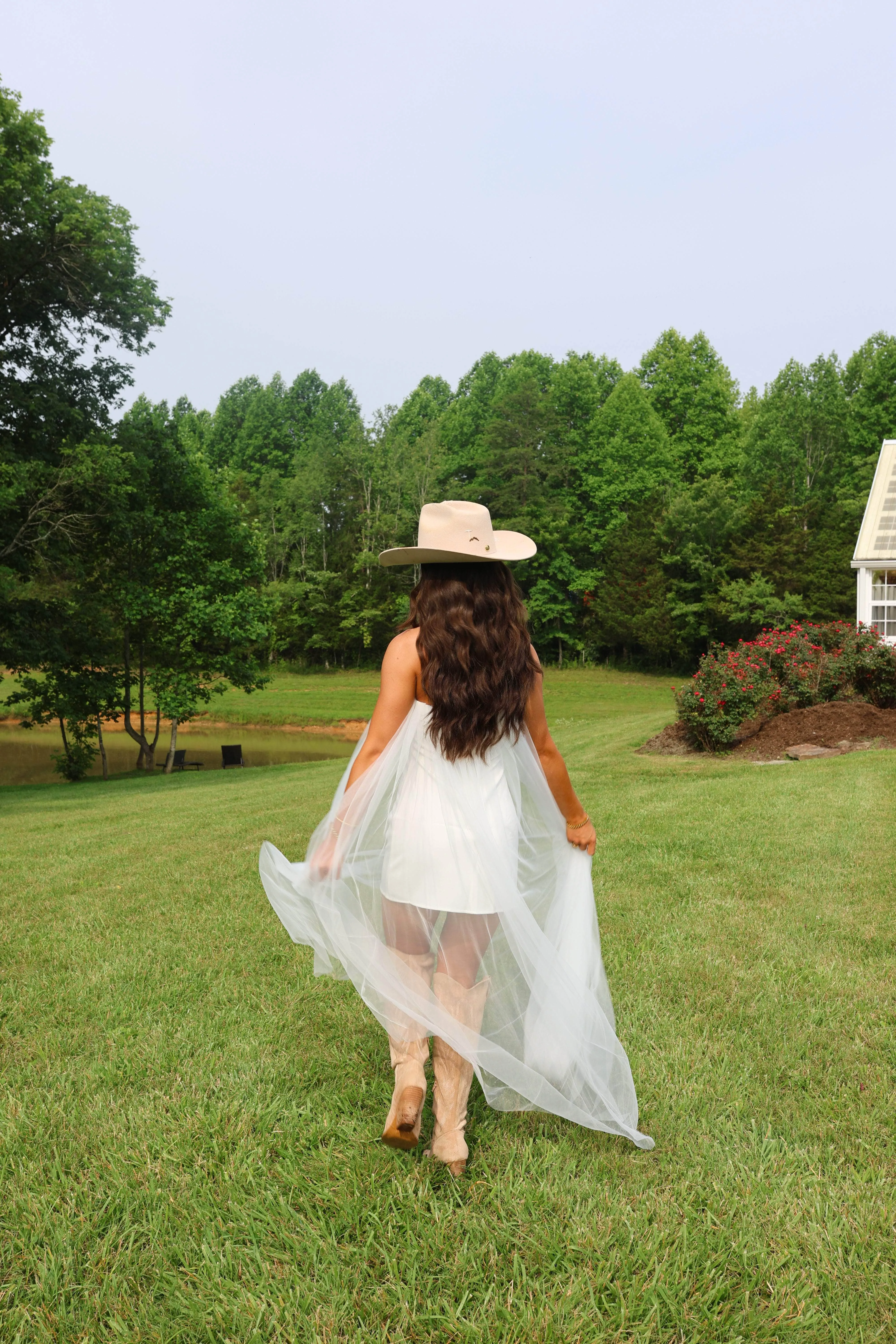 White Tulle Overlay Dress sold by LANE 201 product image thumbnail 2