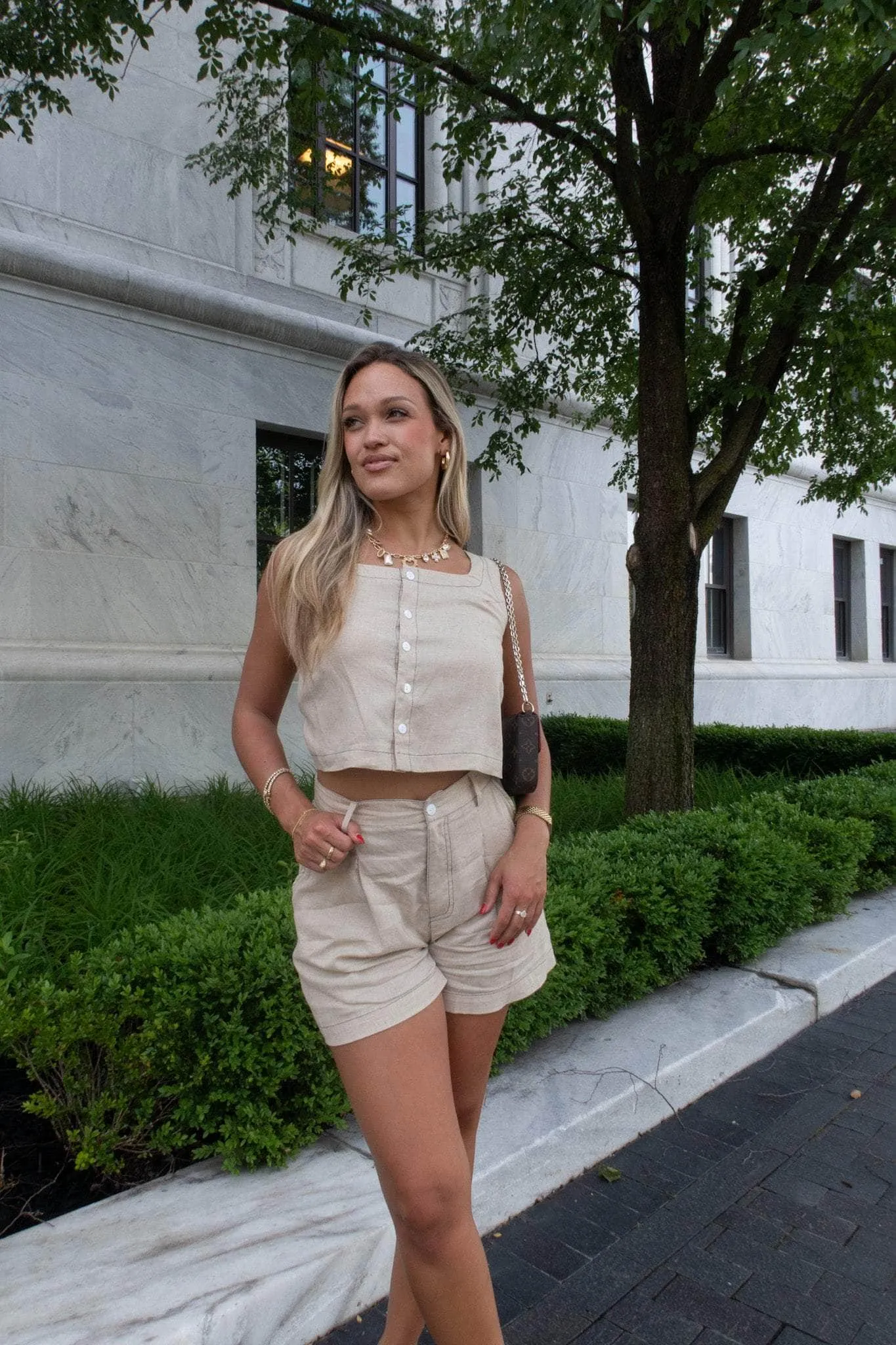 Sahara Linen Shorts sold by LANE 201 product image thumbnail 3