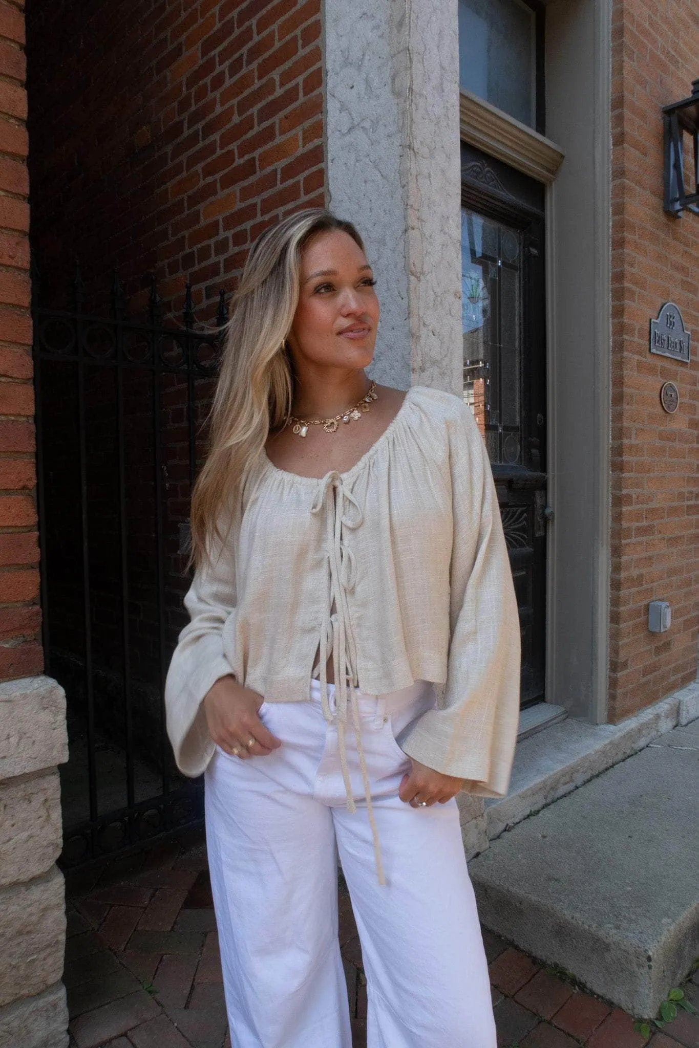 Coastal Knot Tie Top sold by LANE 201