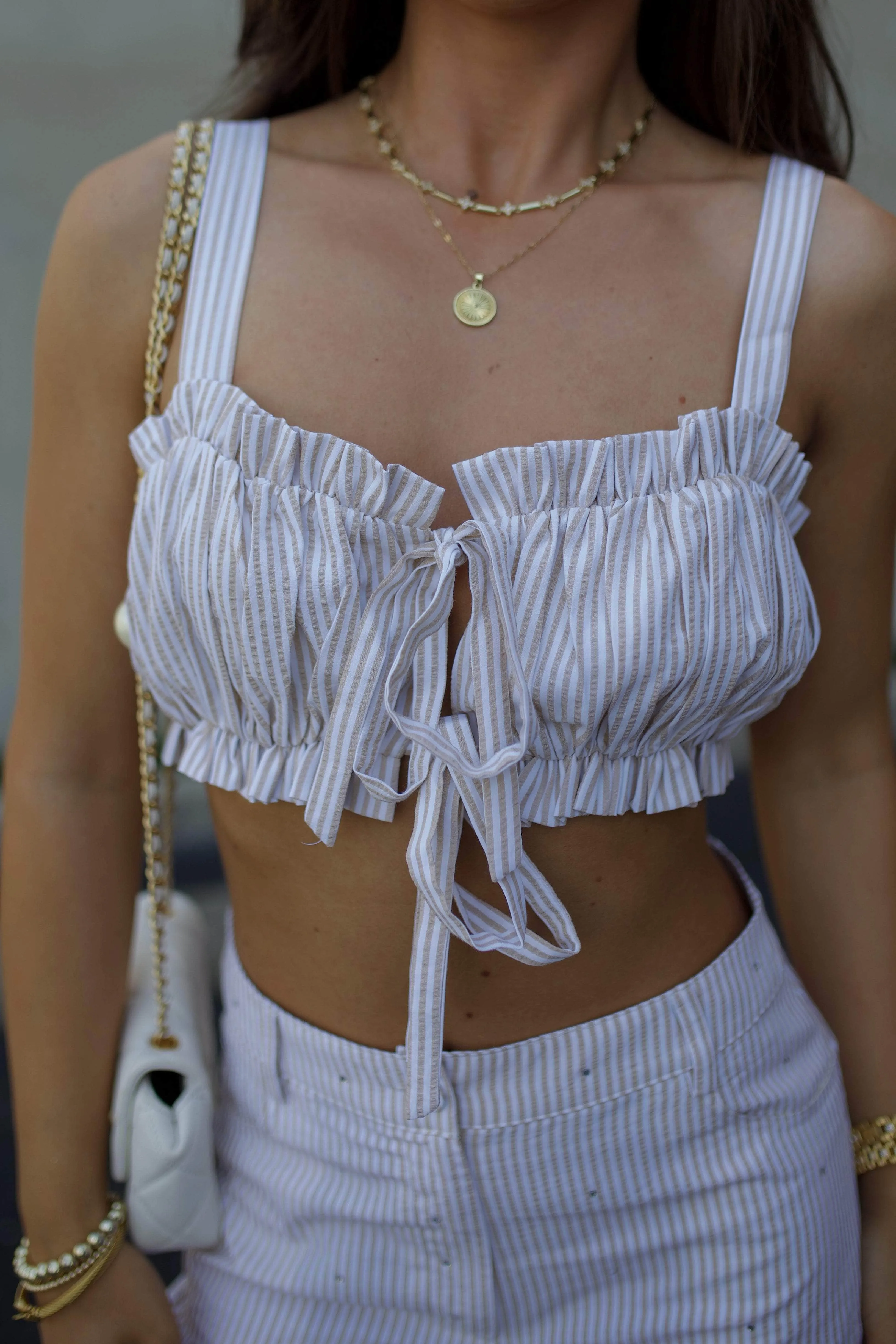 Beige Striped Gemstone Top sold by LANE 201 product image thumbnail 2